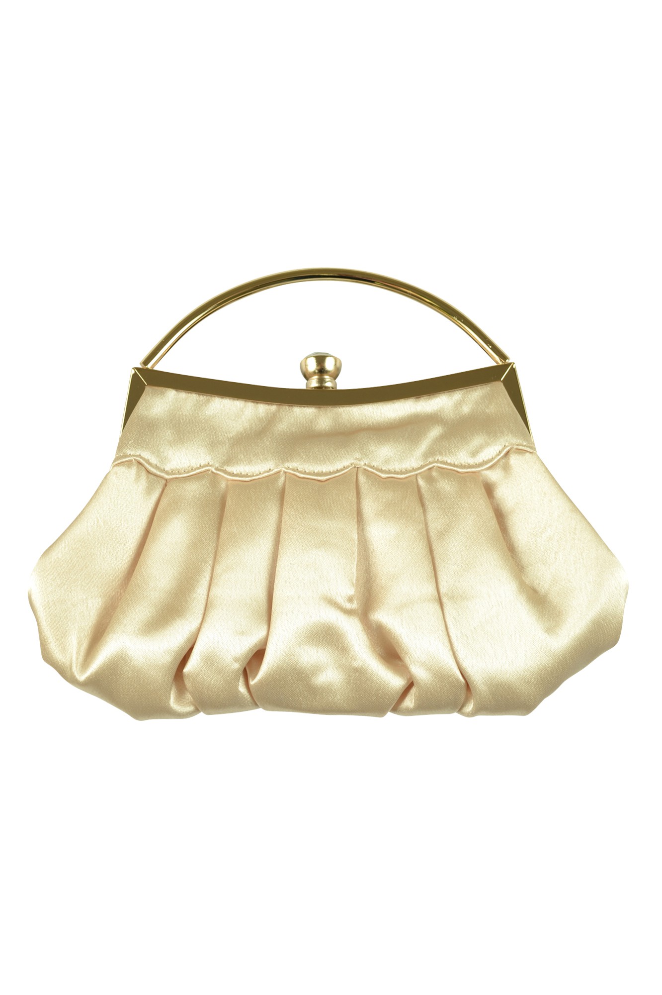 持ち手付き上品シャンパンバッグ