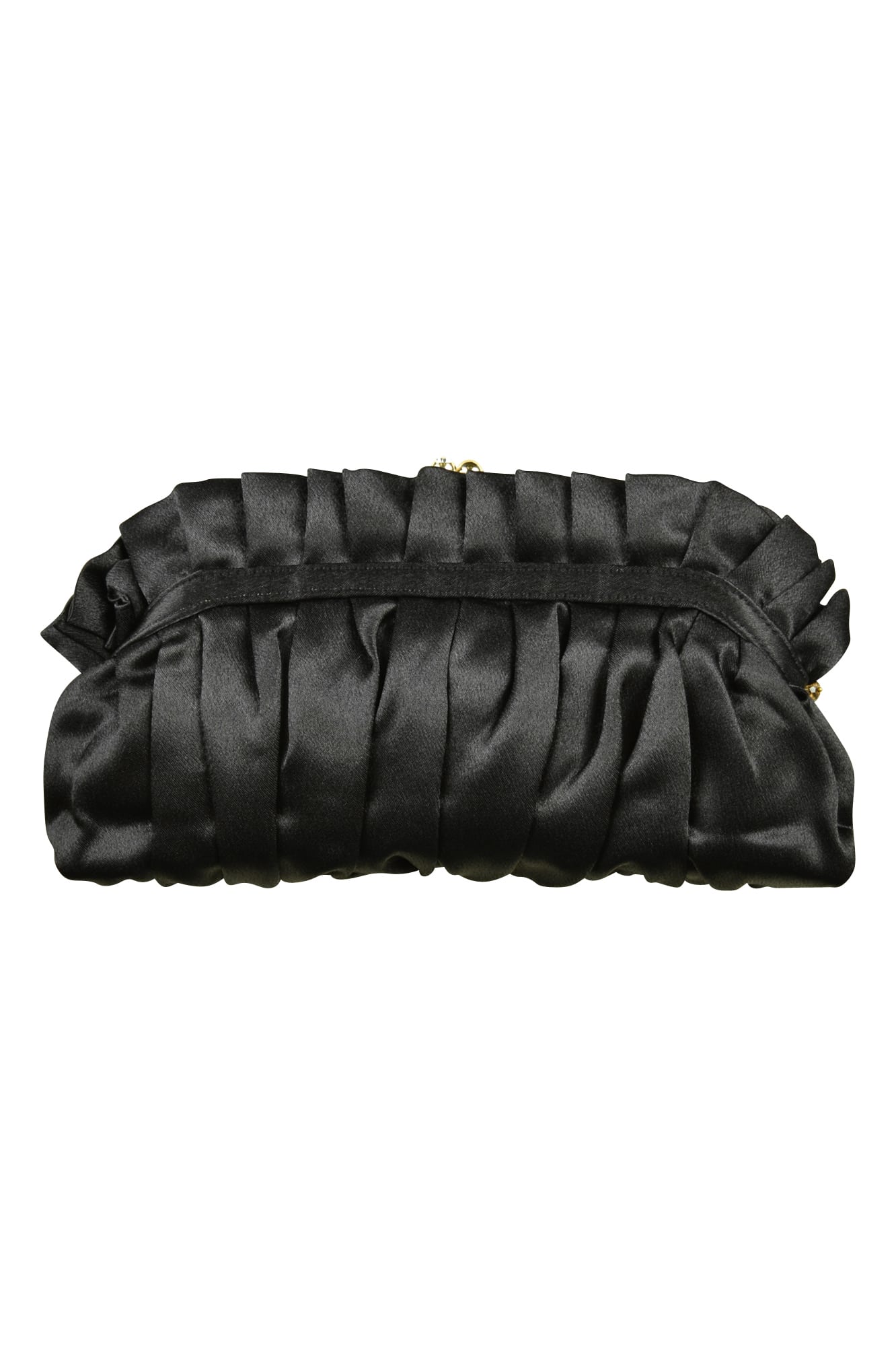 ブラックがま口シンプルバッグ