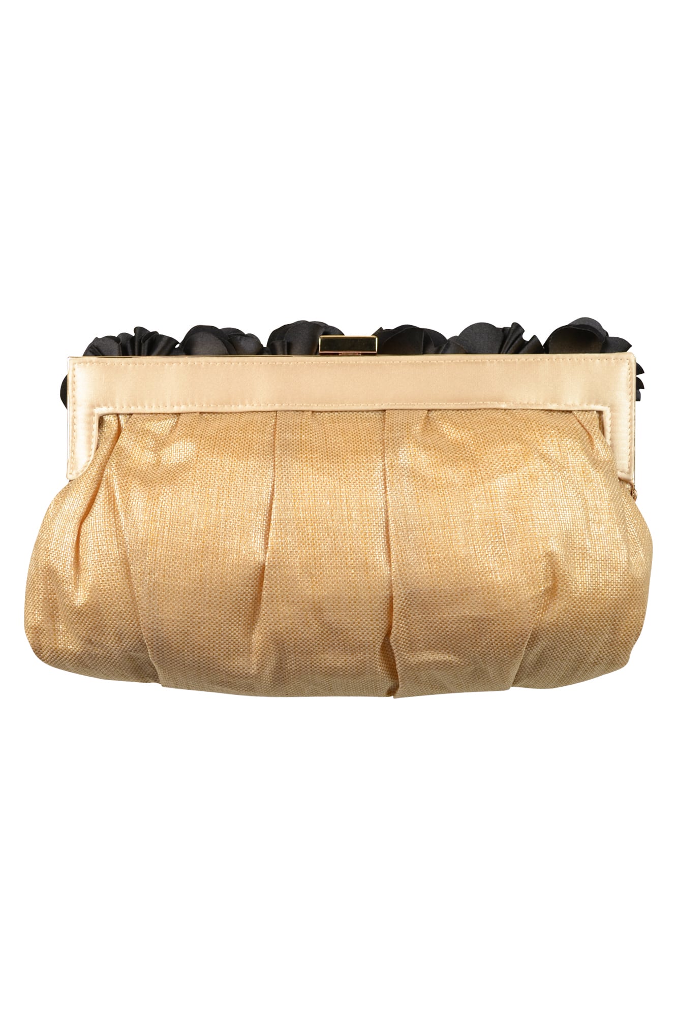 ゴールド×ブラックフラワーバッグ