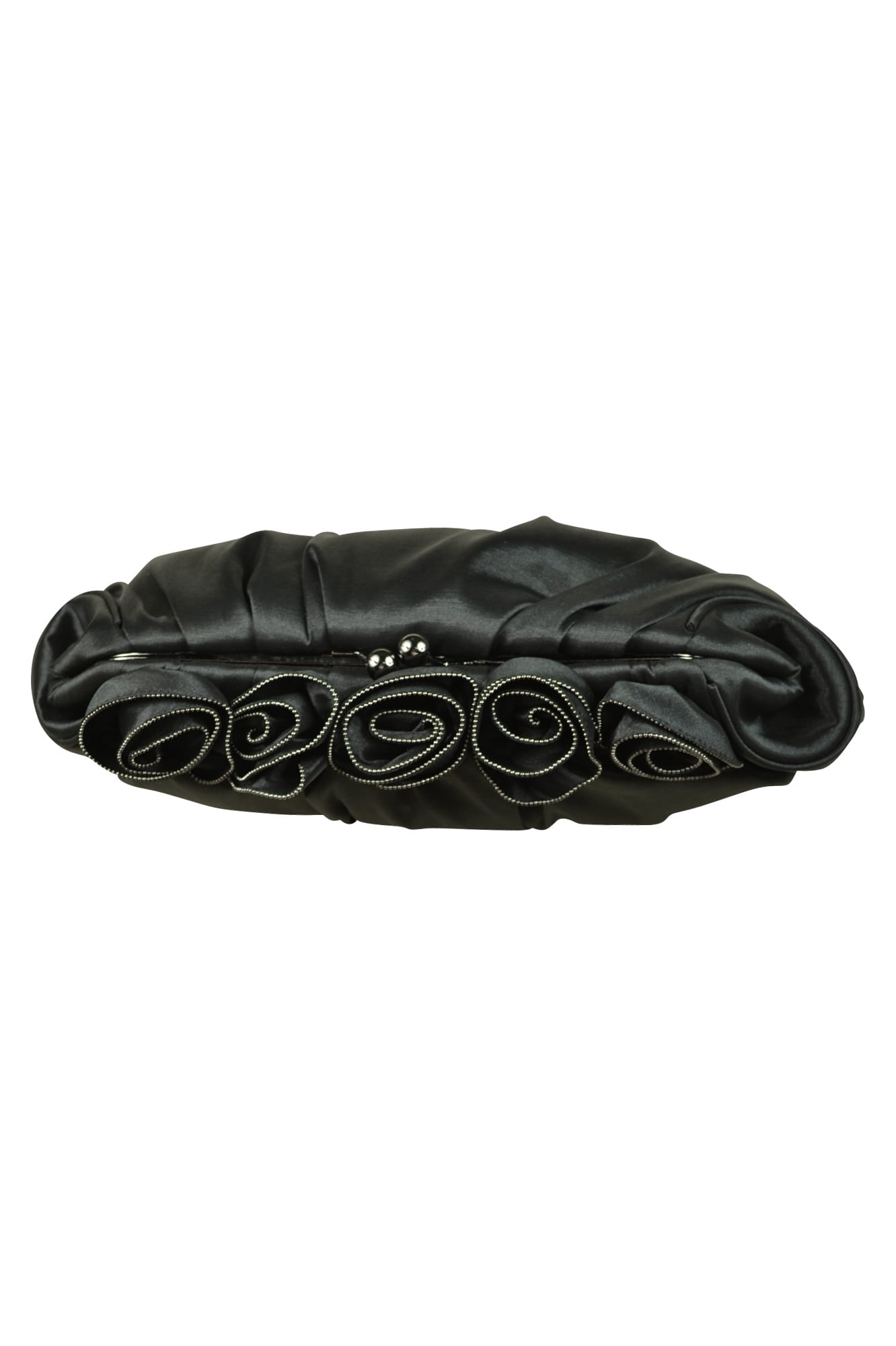 フラワーコサージュブラックバッグ