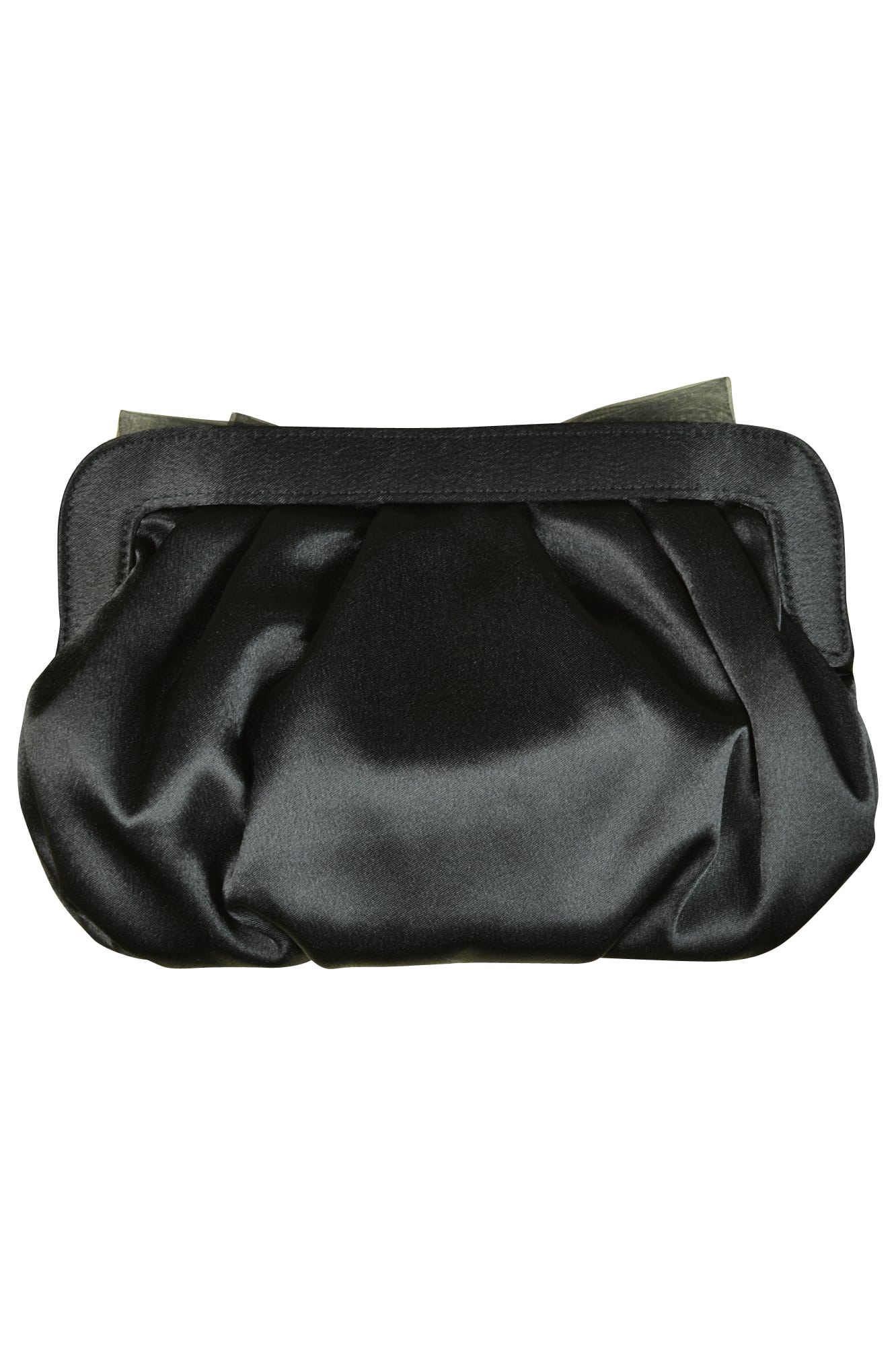 3Dリボンパールビジュブラック×ブラックバッグ