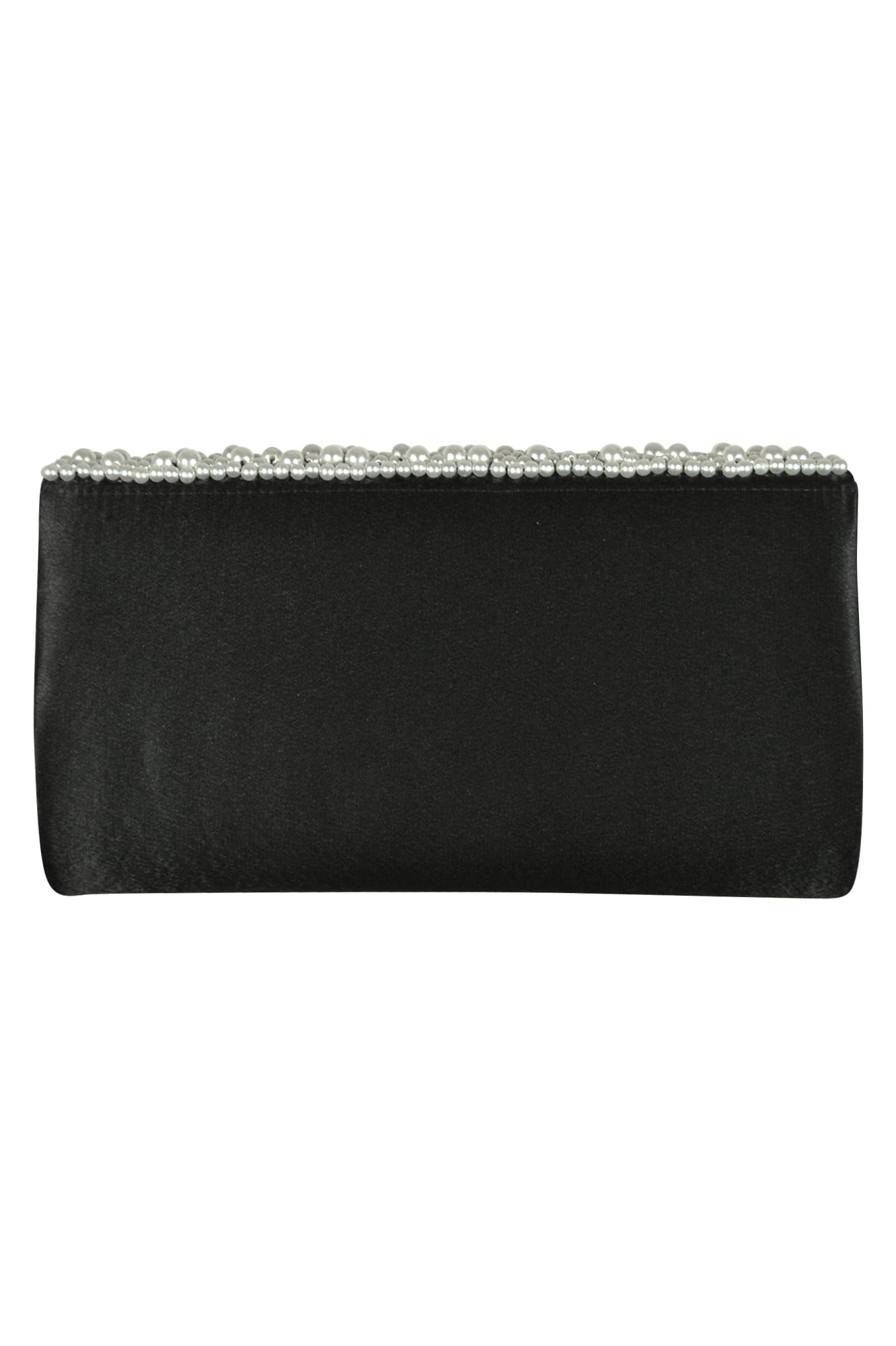 エレガント豪華パールビジュブラックバッグ