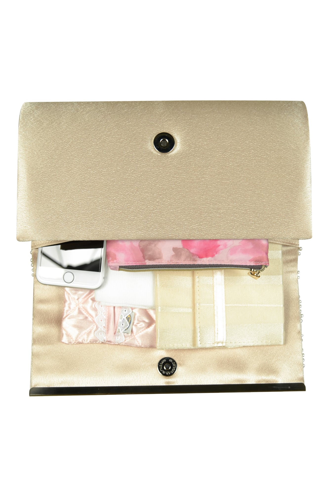 エレガント豪華パールビジュシャンパンバッグ