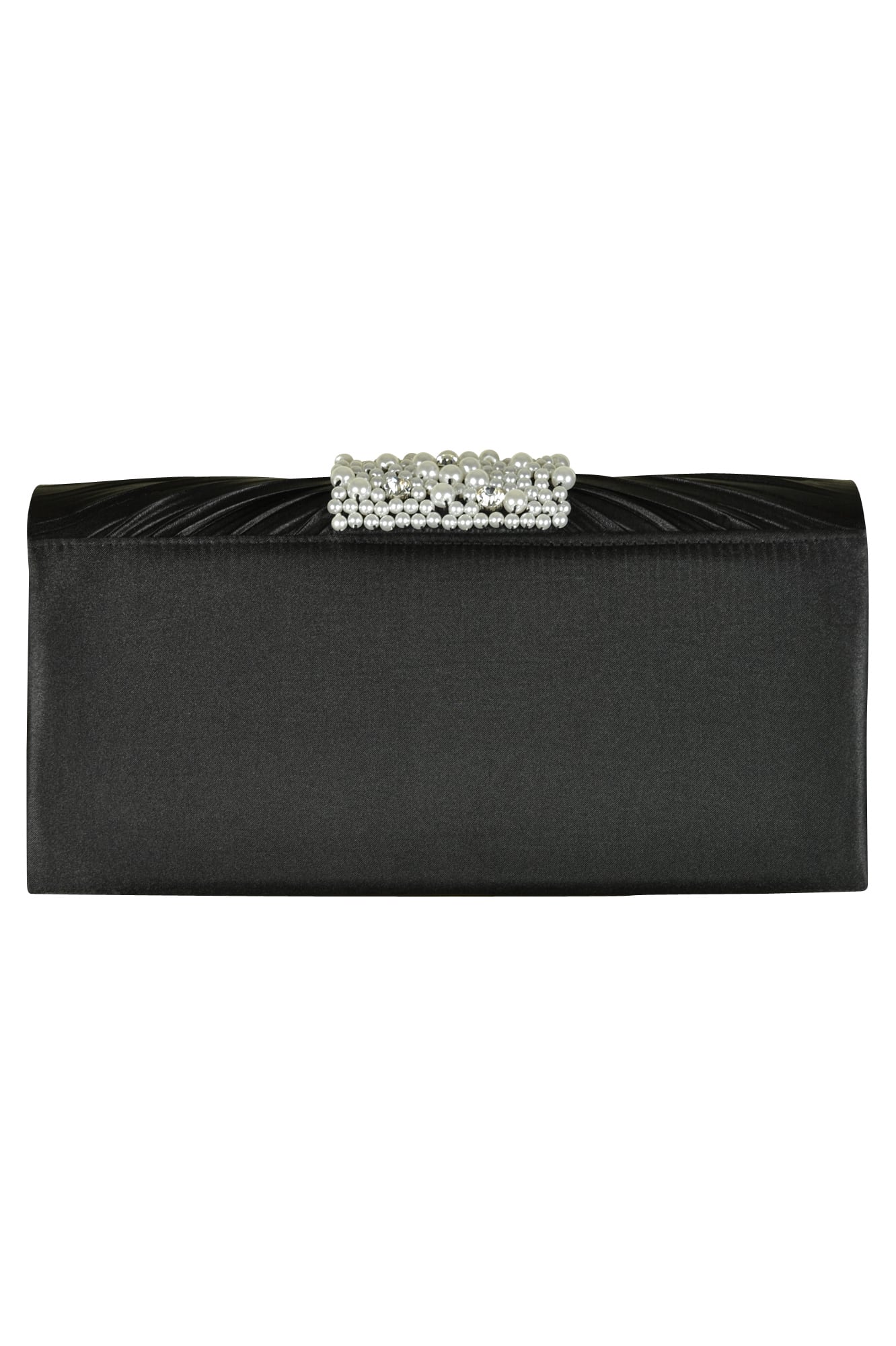 センターパールビジュブラックバッグ