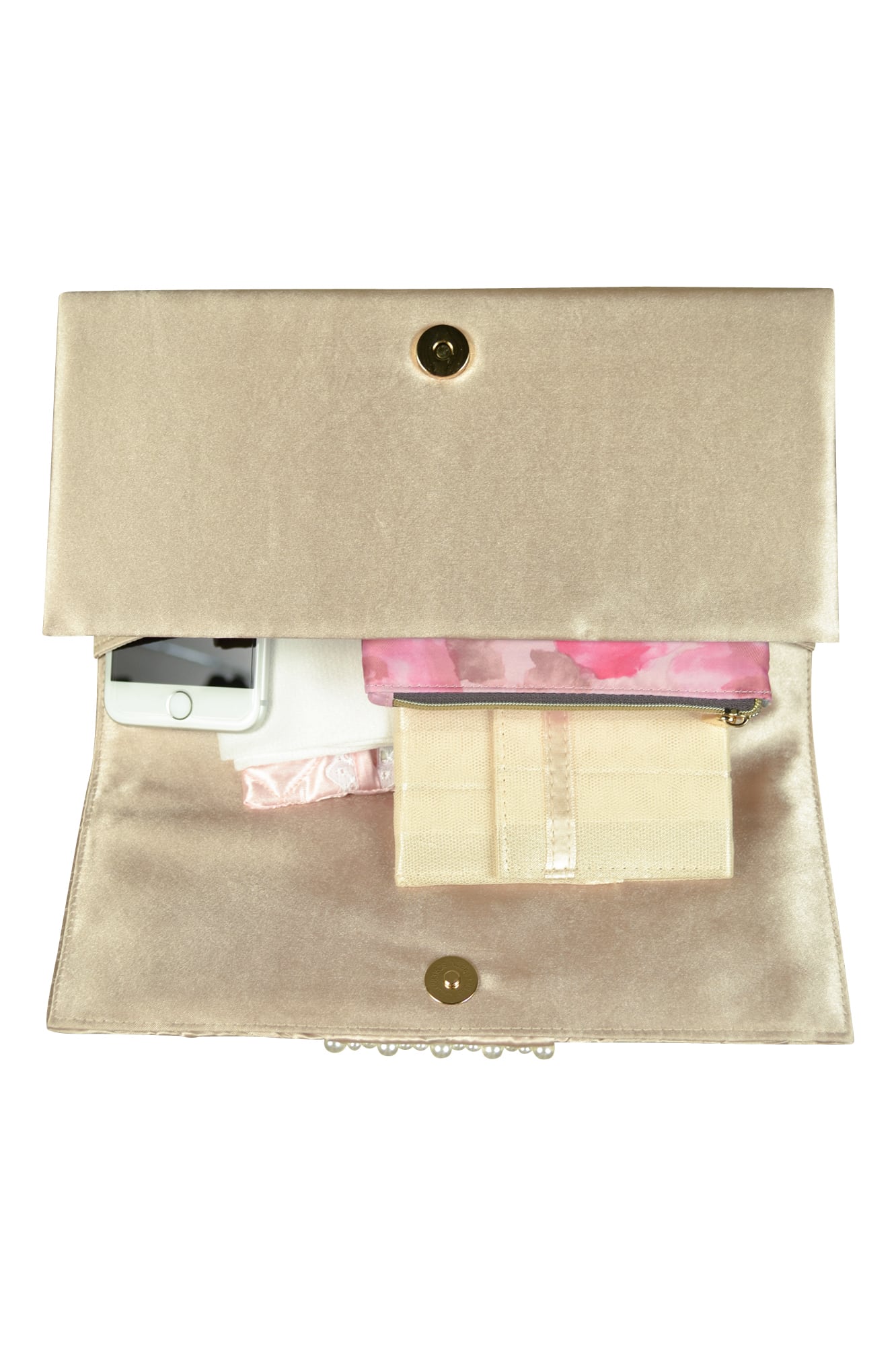 センターパールビジュシャンパンバッグ