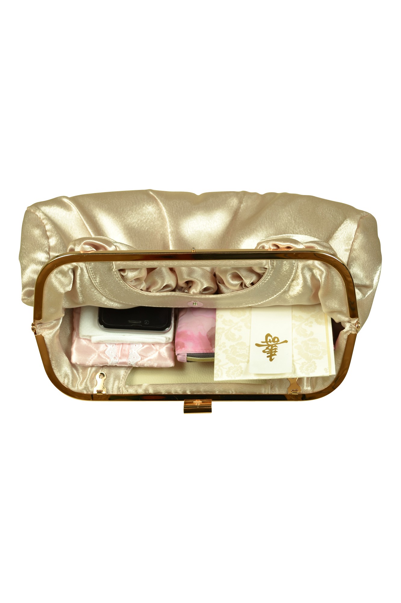 持ち手付き立体ローズシャンパンバッグ