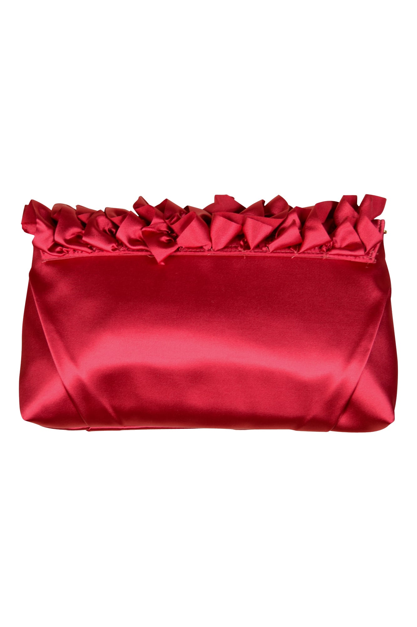 ローズフリルレッドクラッチ