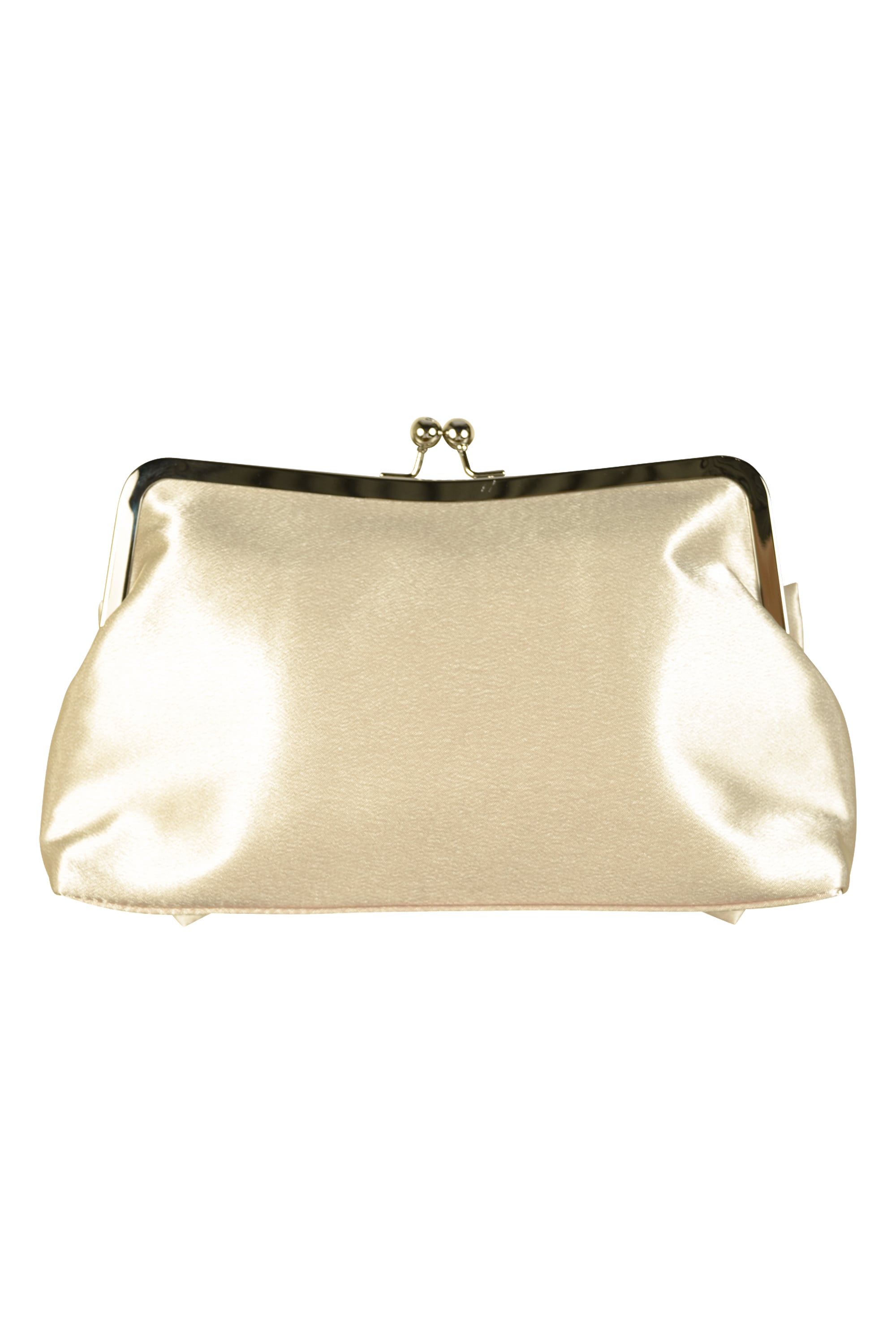 リボン風デザインベージュバッグ