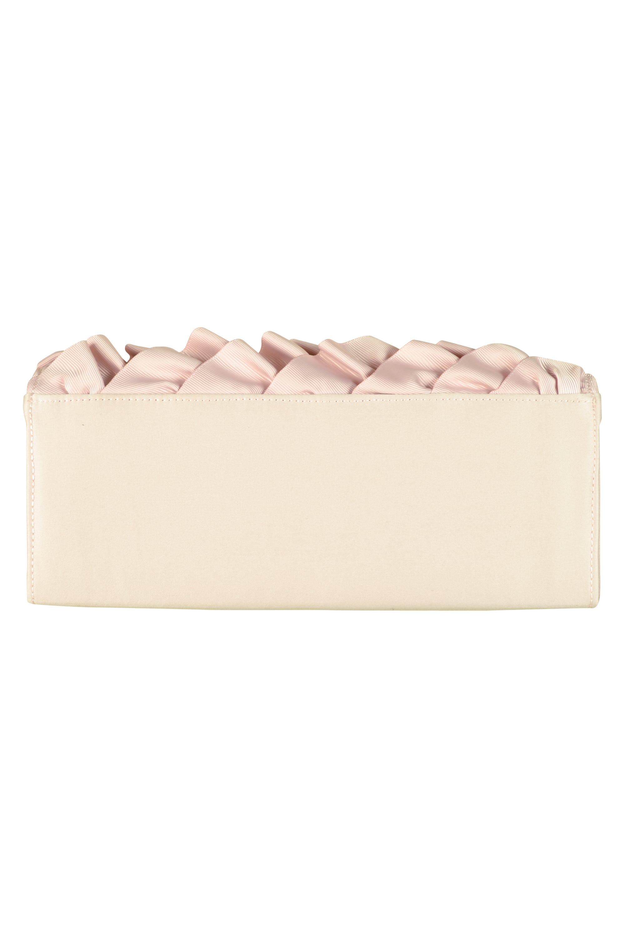 フリルピンクベージュバッグ