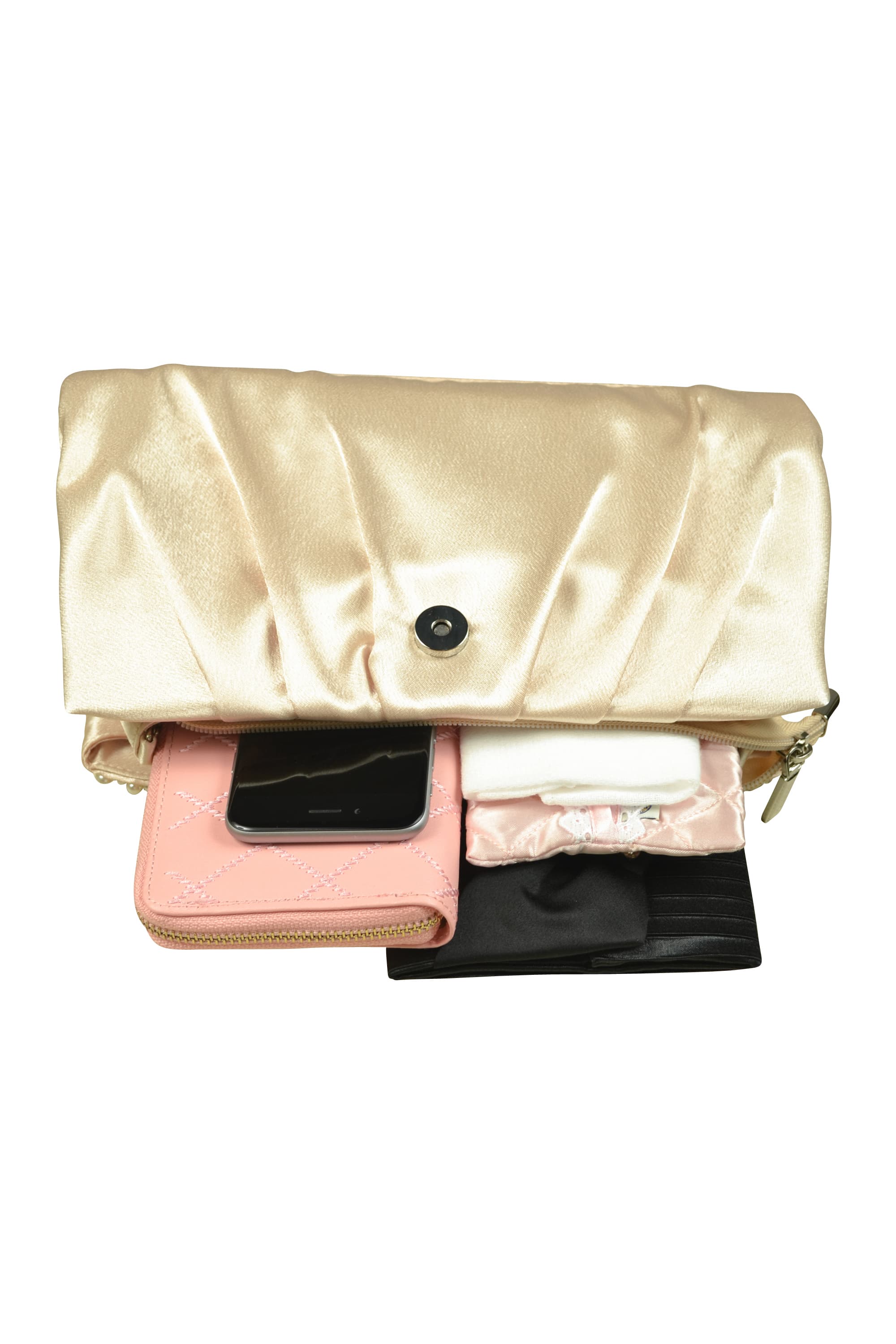 長方形タック入りシャンパンバッグ