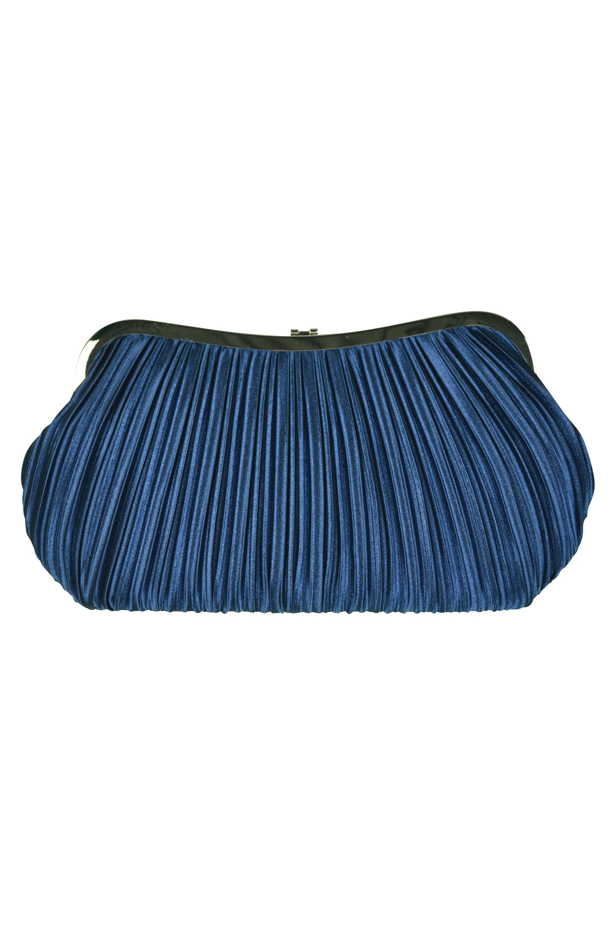 上品プリーツネイビーバッグ