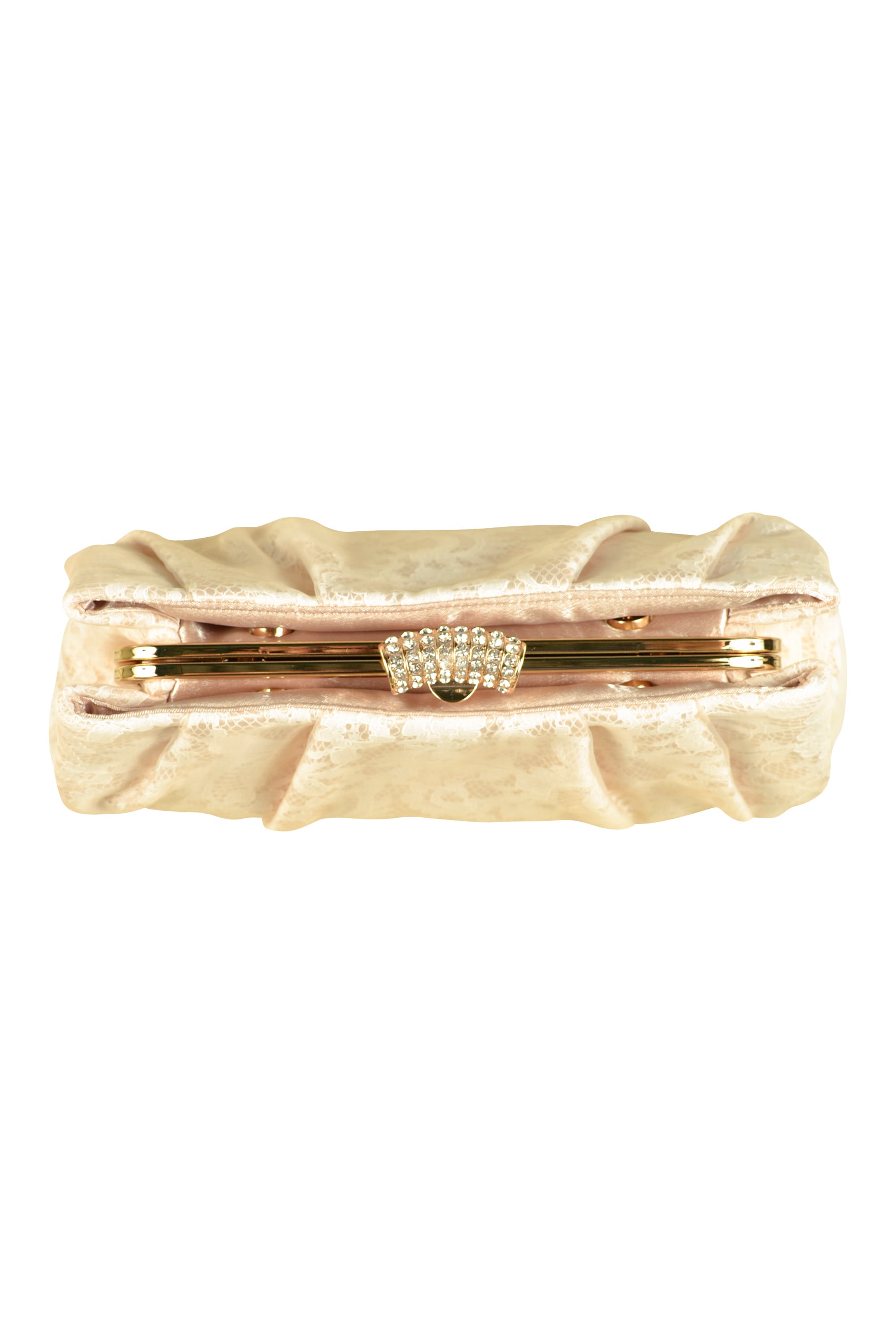 オーガンジー&レースがま口シャンパンバッグ