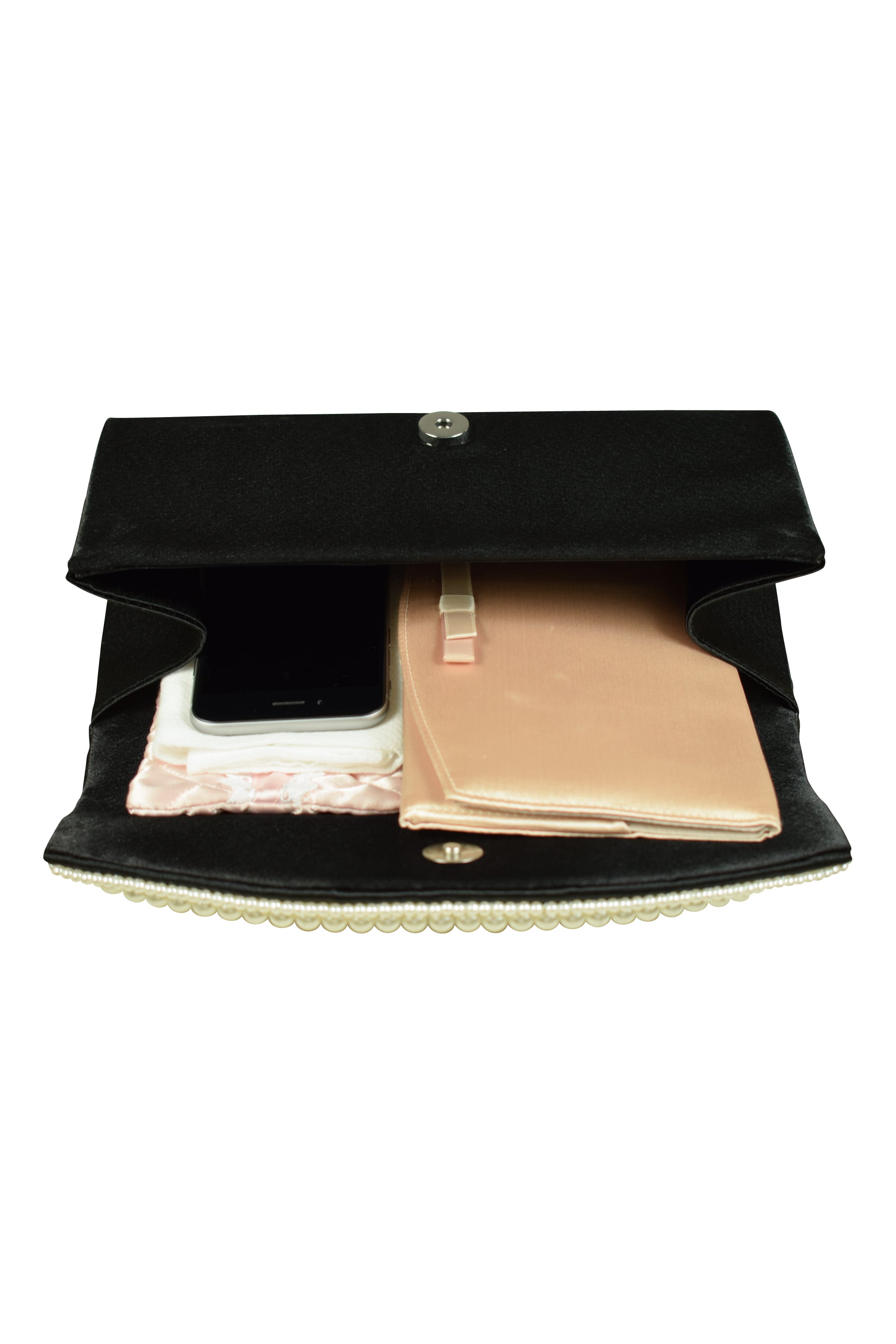 ボリュームパールビジュブラックバッグ