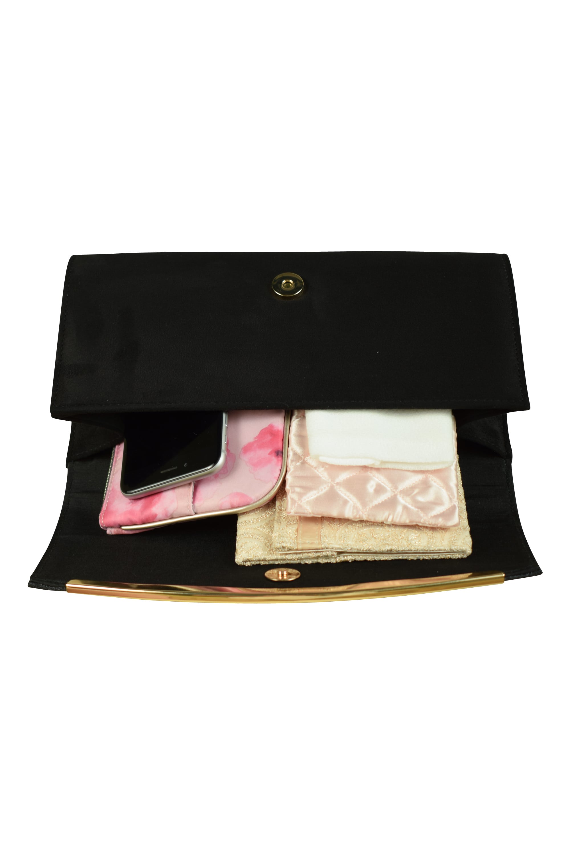 ラメスクエアブラックバッグ