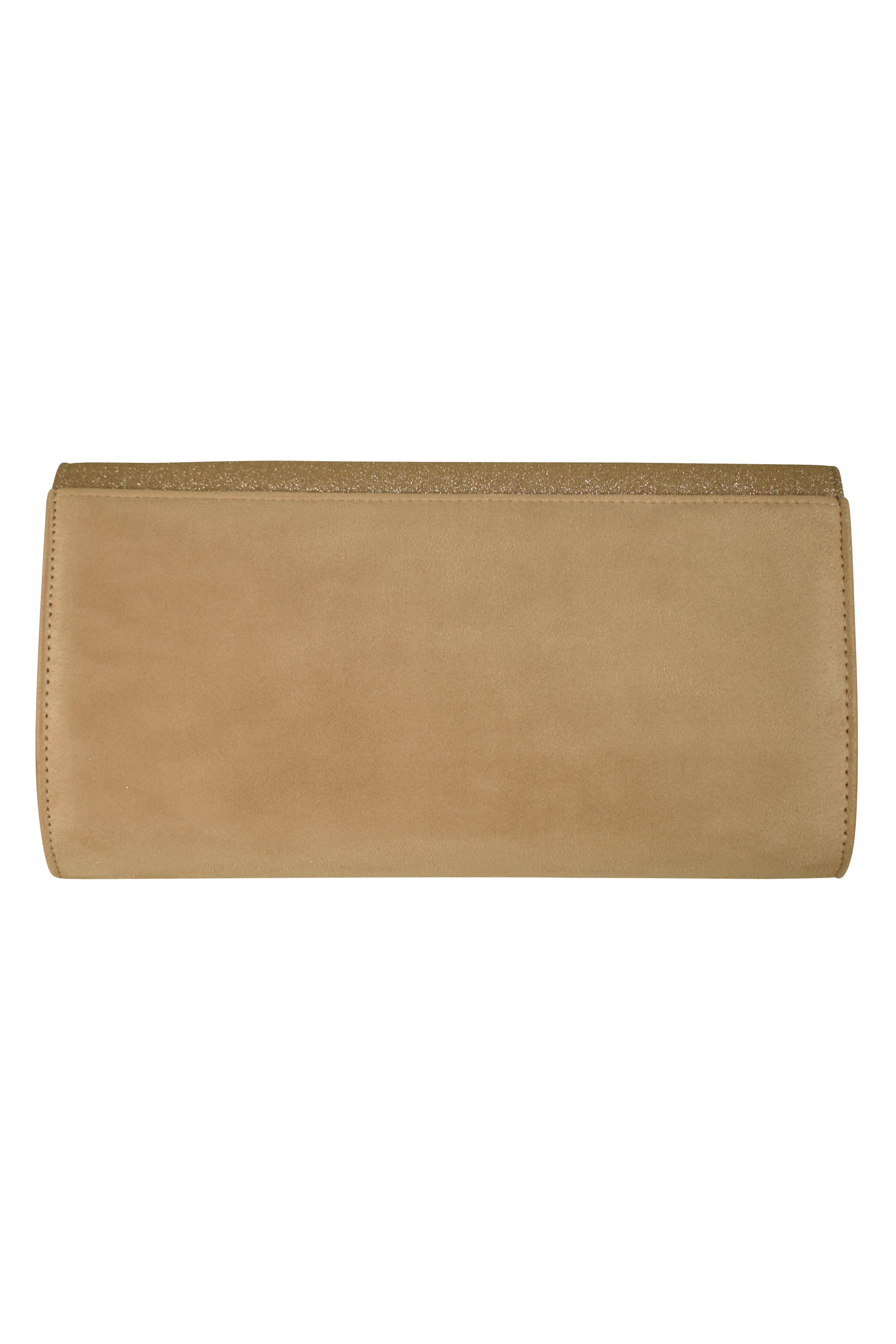 ラメスクエアベージュバッグ