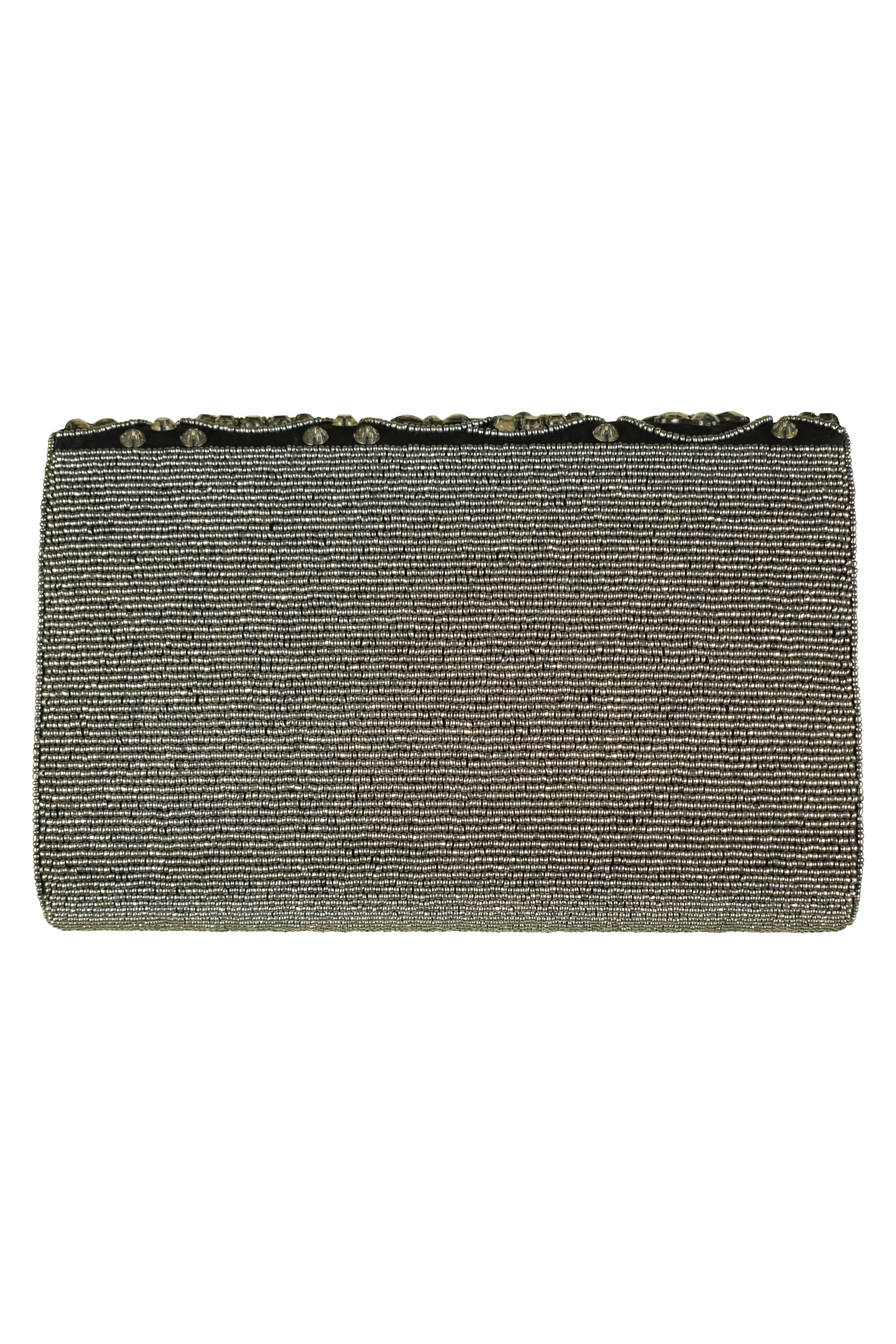 総デザインビーズブラックバッグ