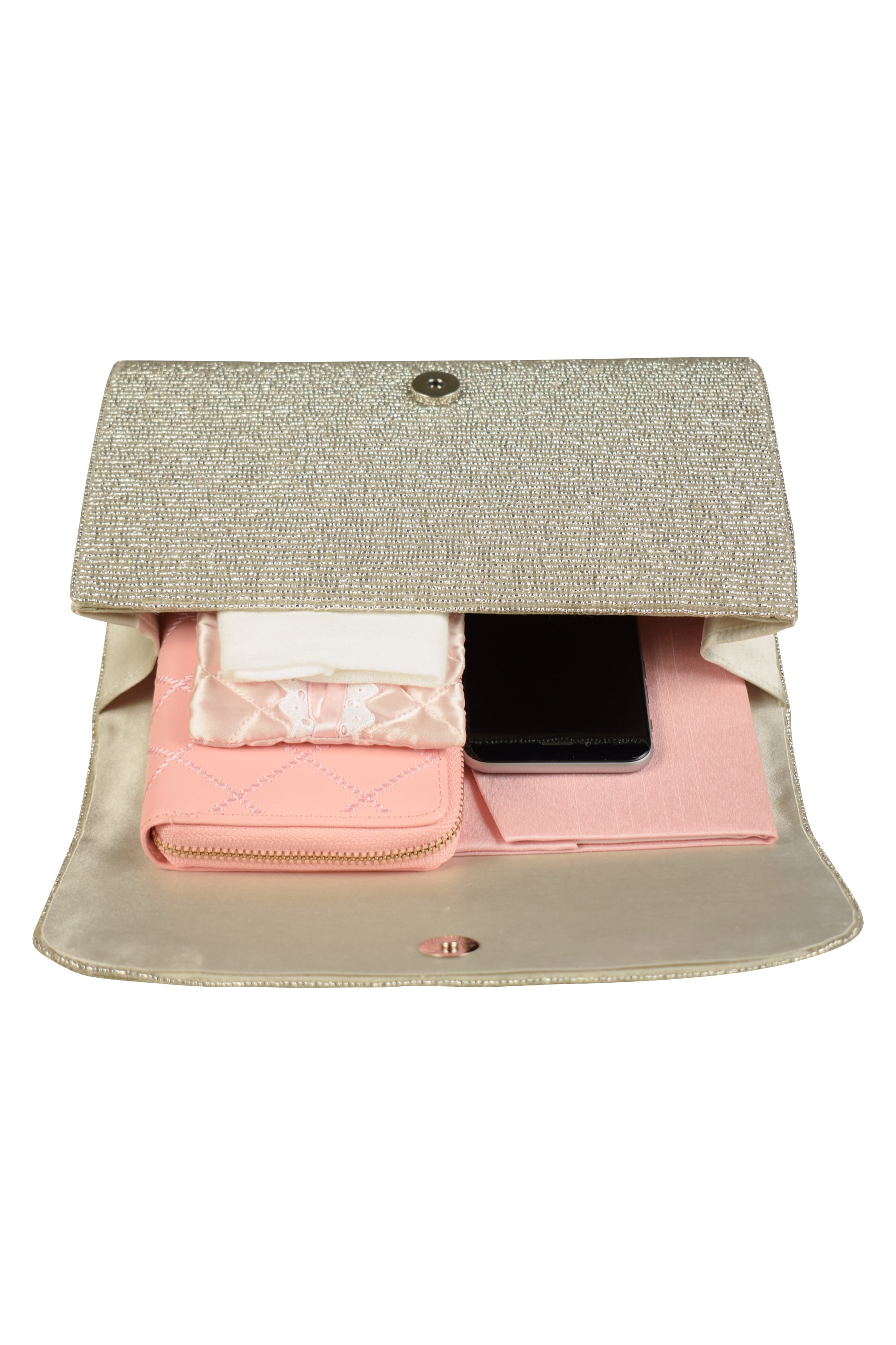 総デザインビーズシルバーバッグ