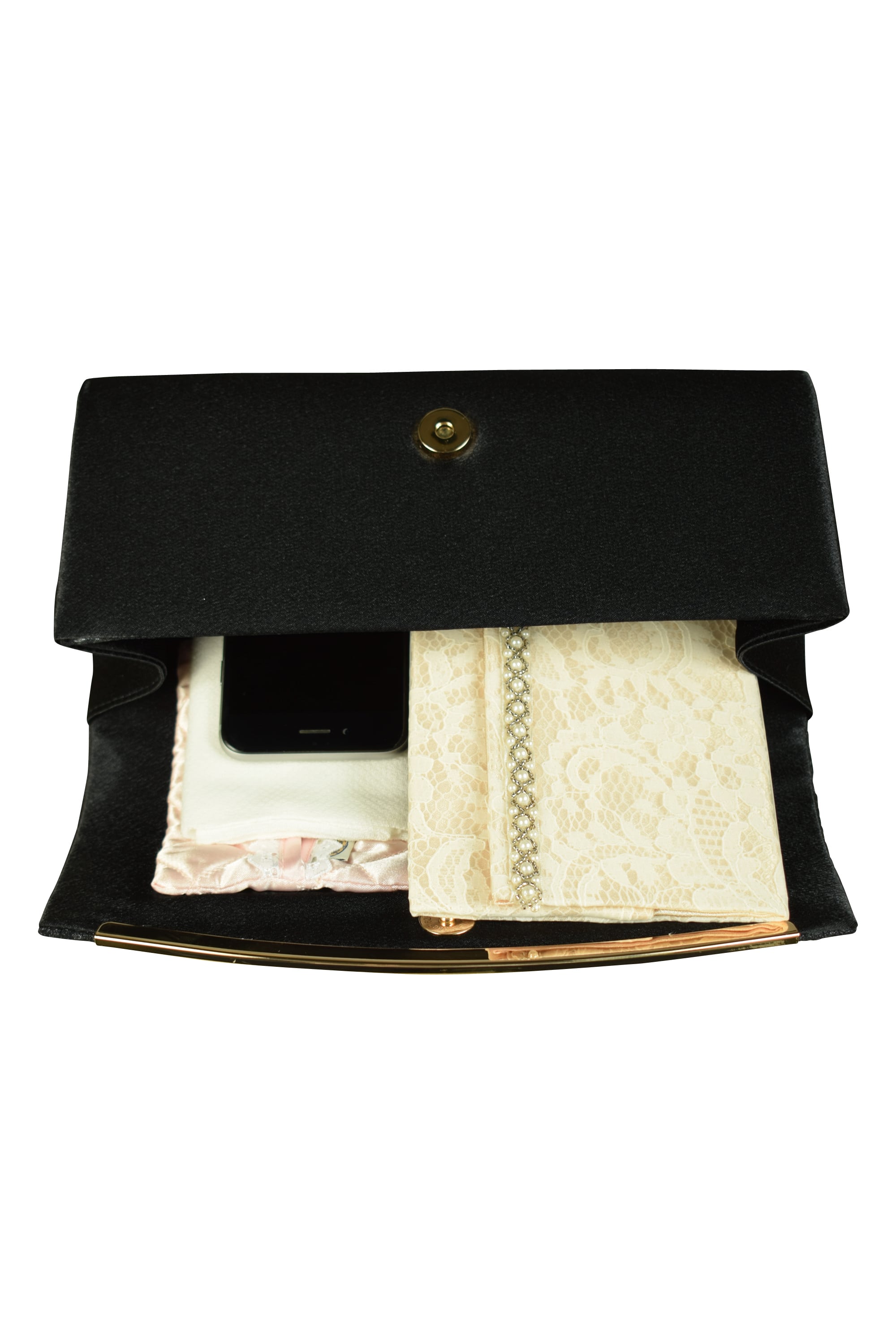 ラメプリーツブラックバッグ