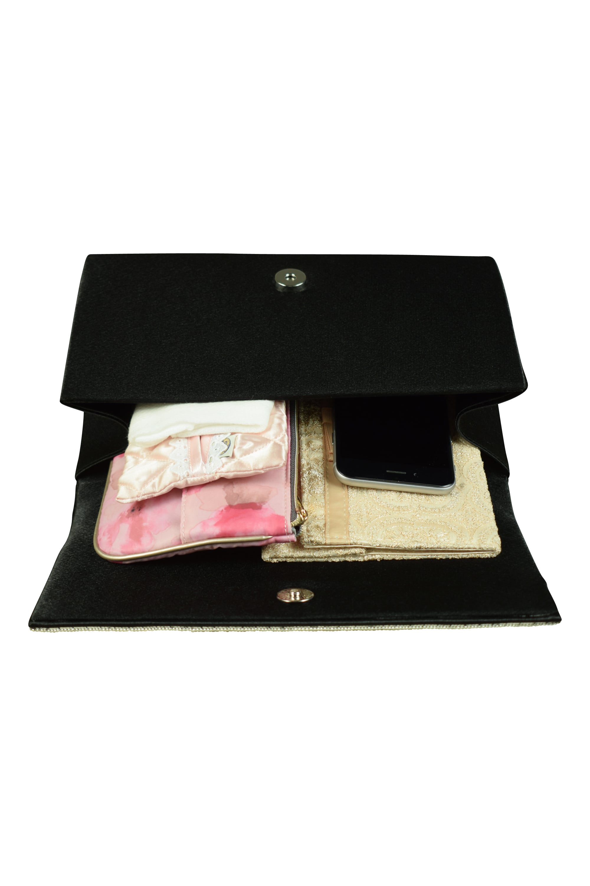 パール&ビーズブラックバッグ