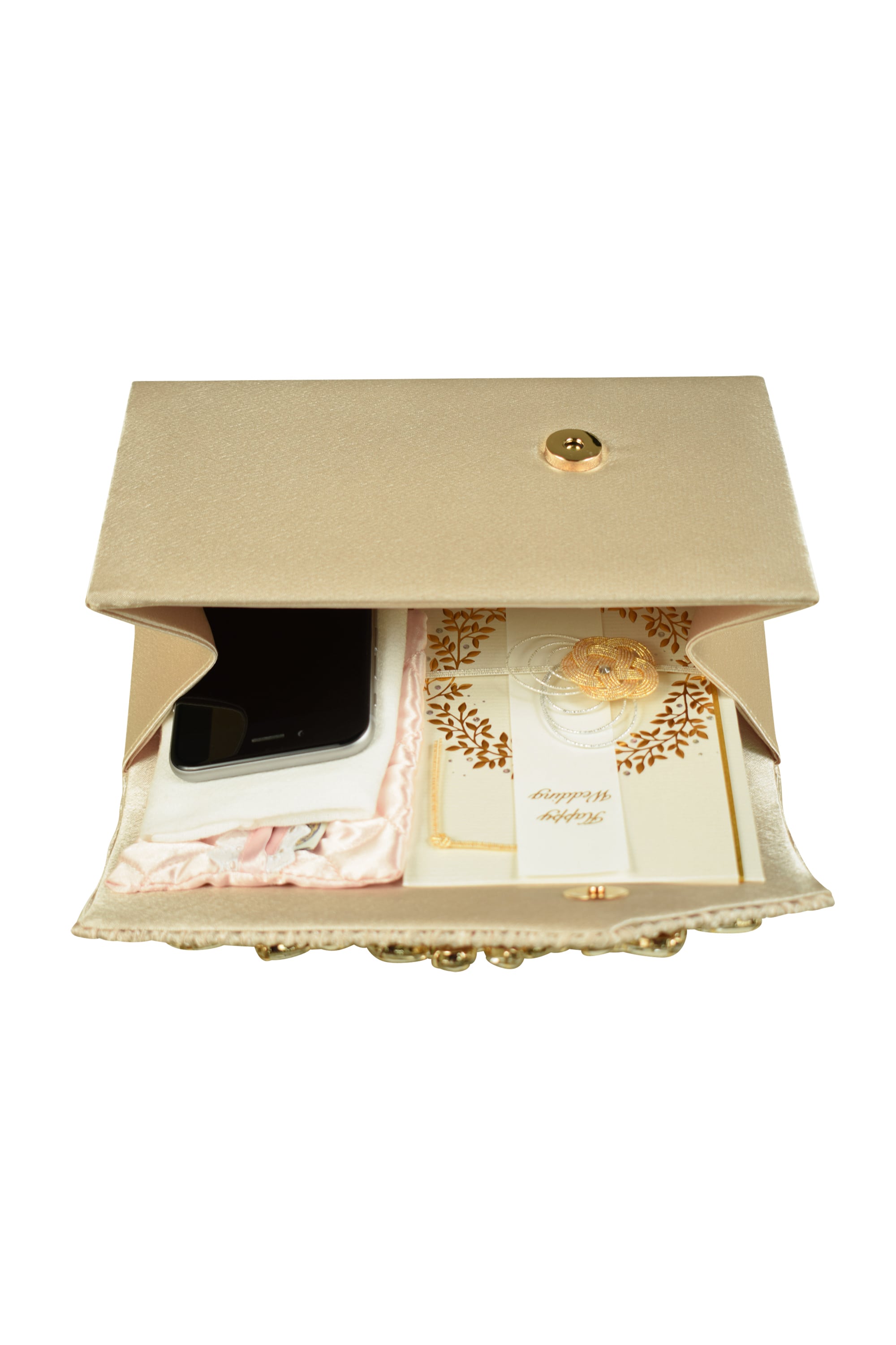 ビッグビジュエレガントシャンパンバッグ