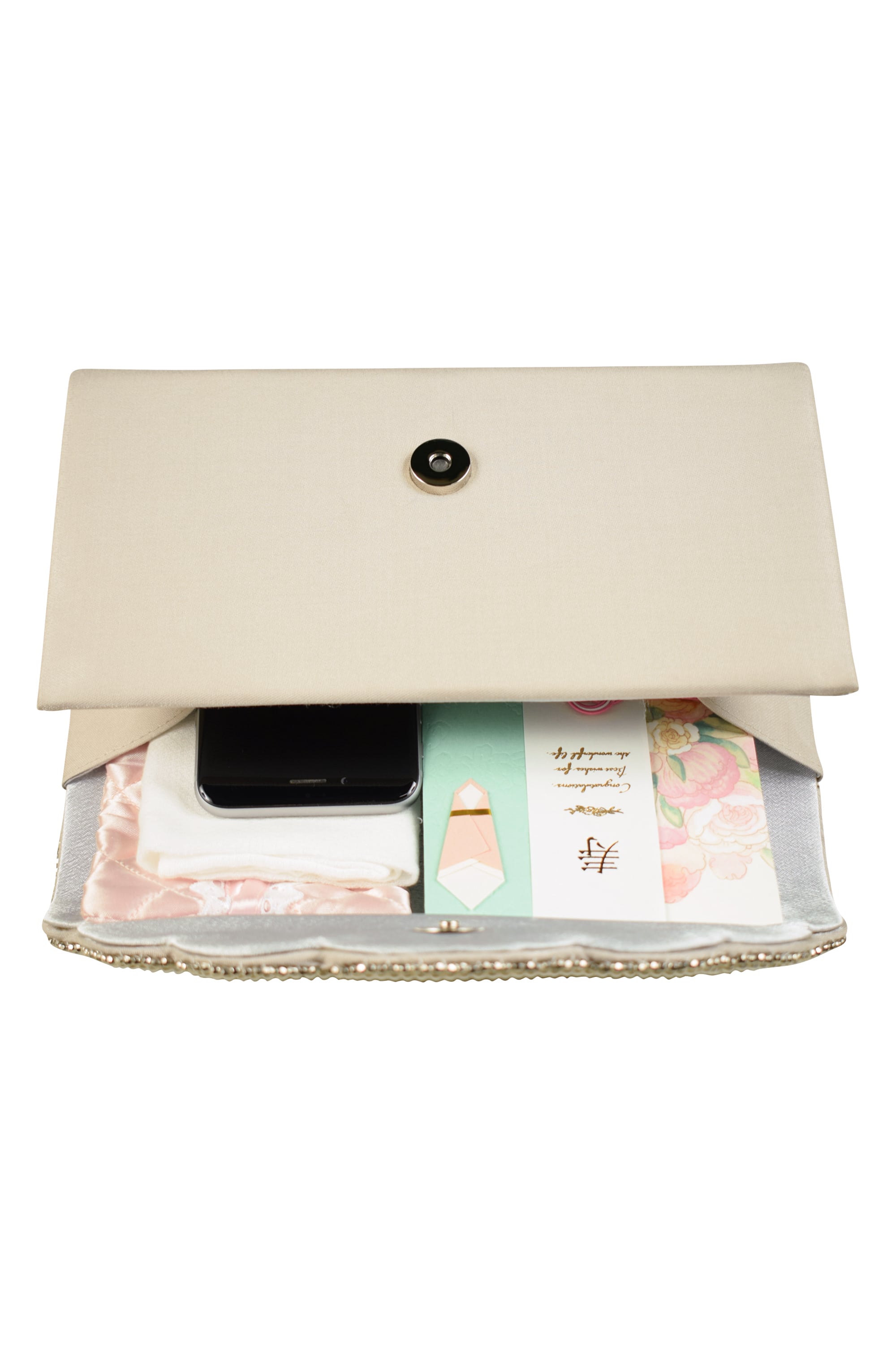 スカラップビジュグレージュバッグ