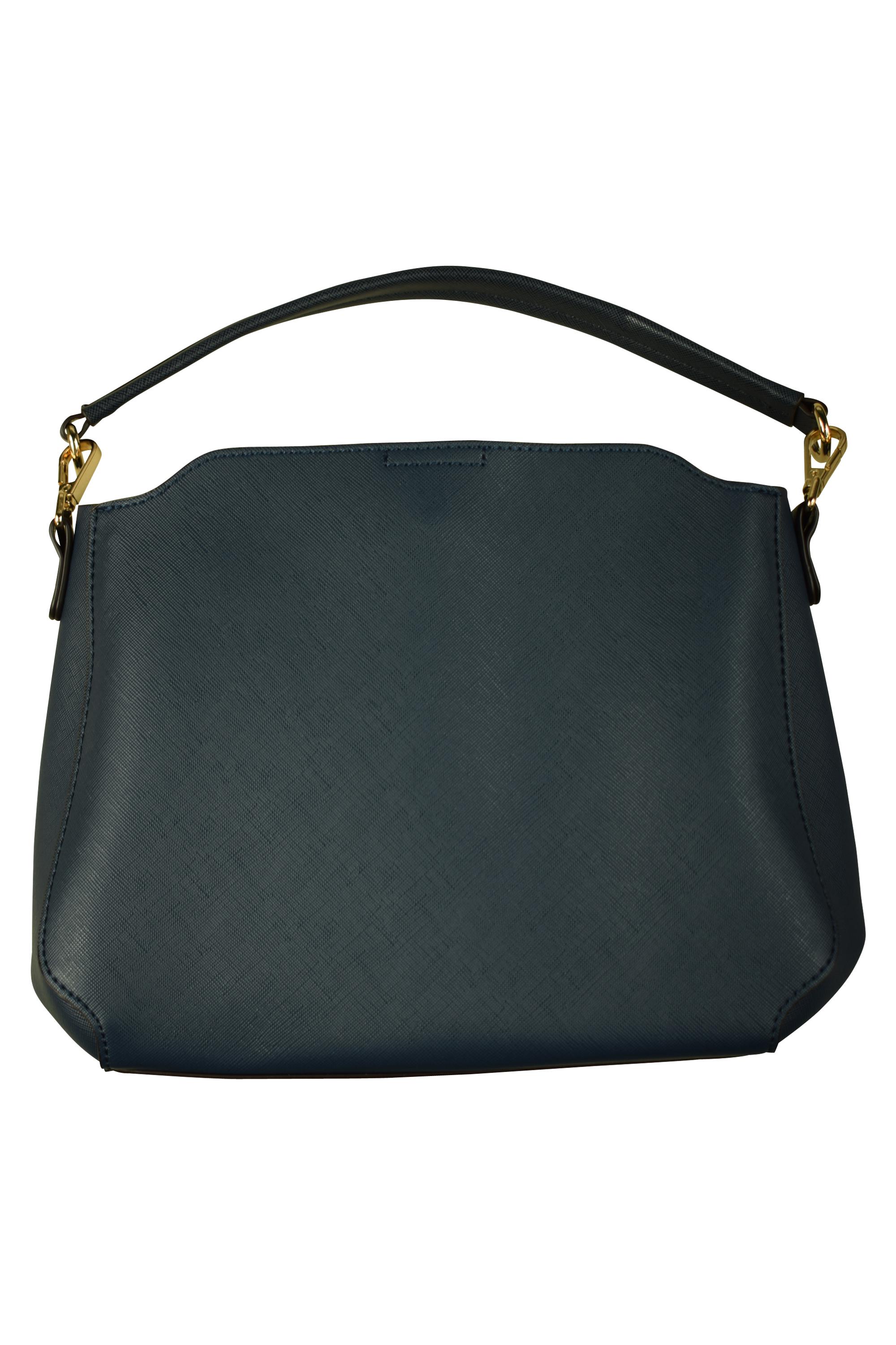 ネイビースクエア上品バッグ