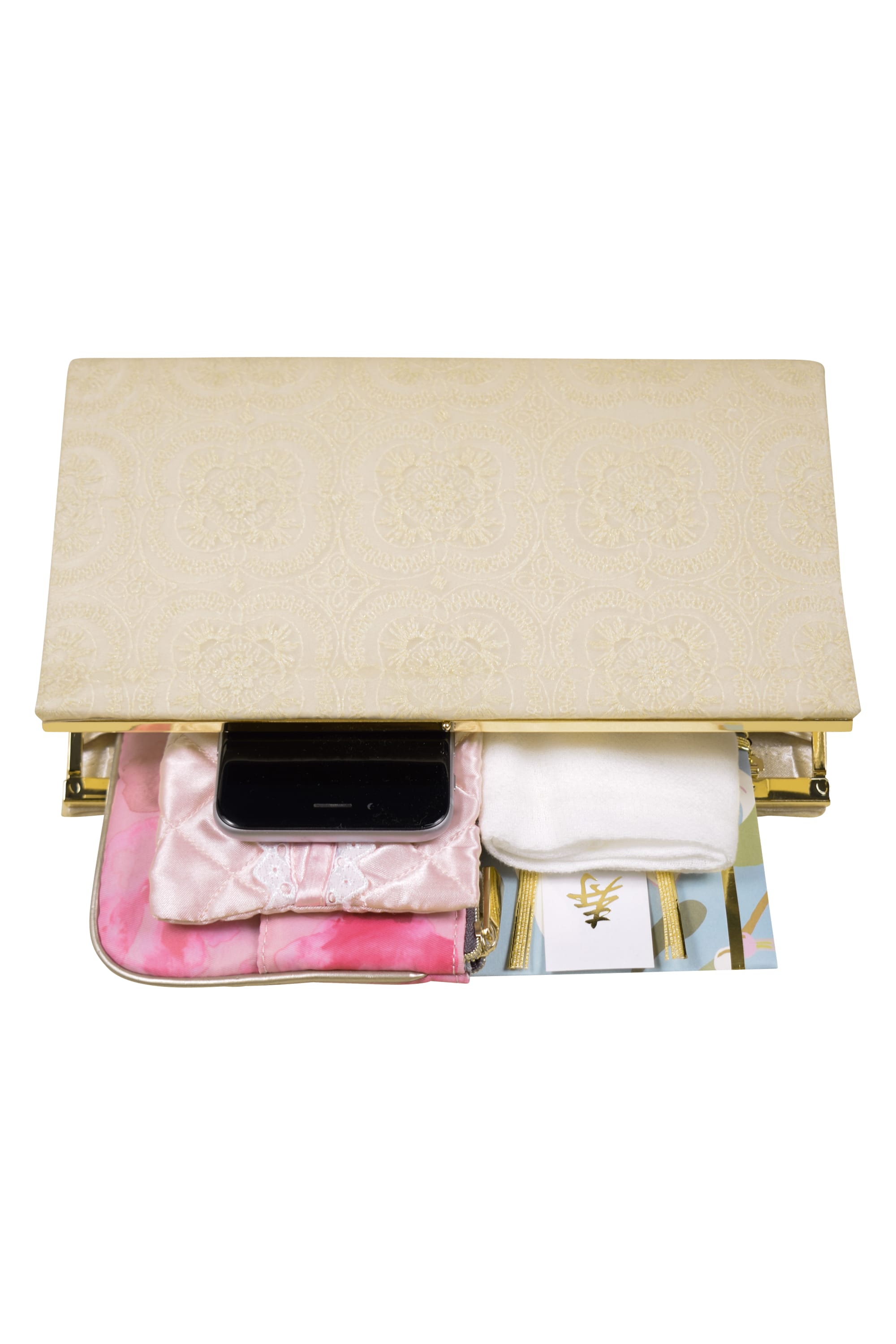 幾何学模様ラメシャンパンバッグ