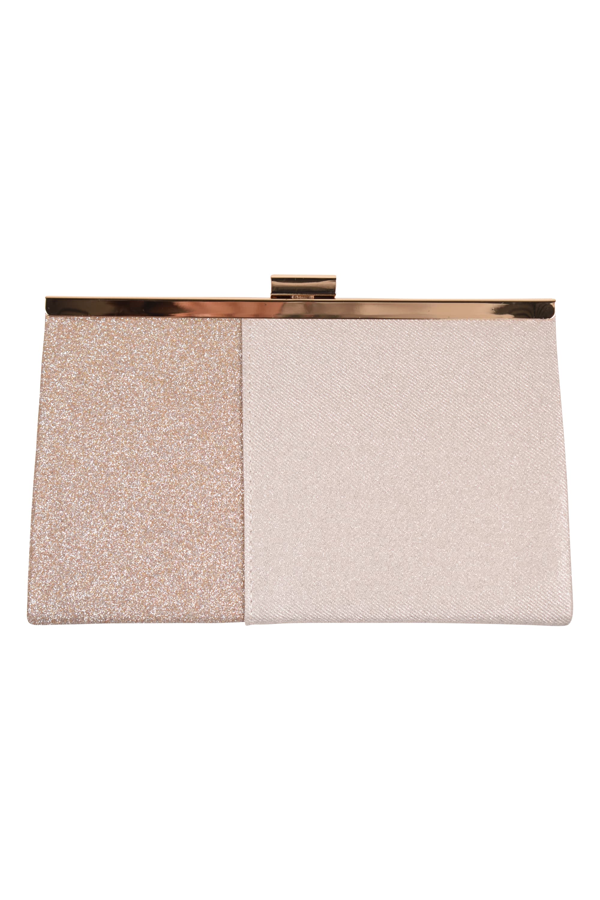 バイカラー異素材ゴールドバッグ