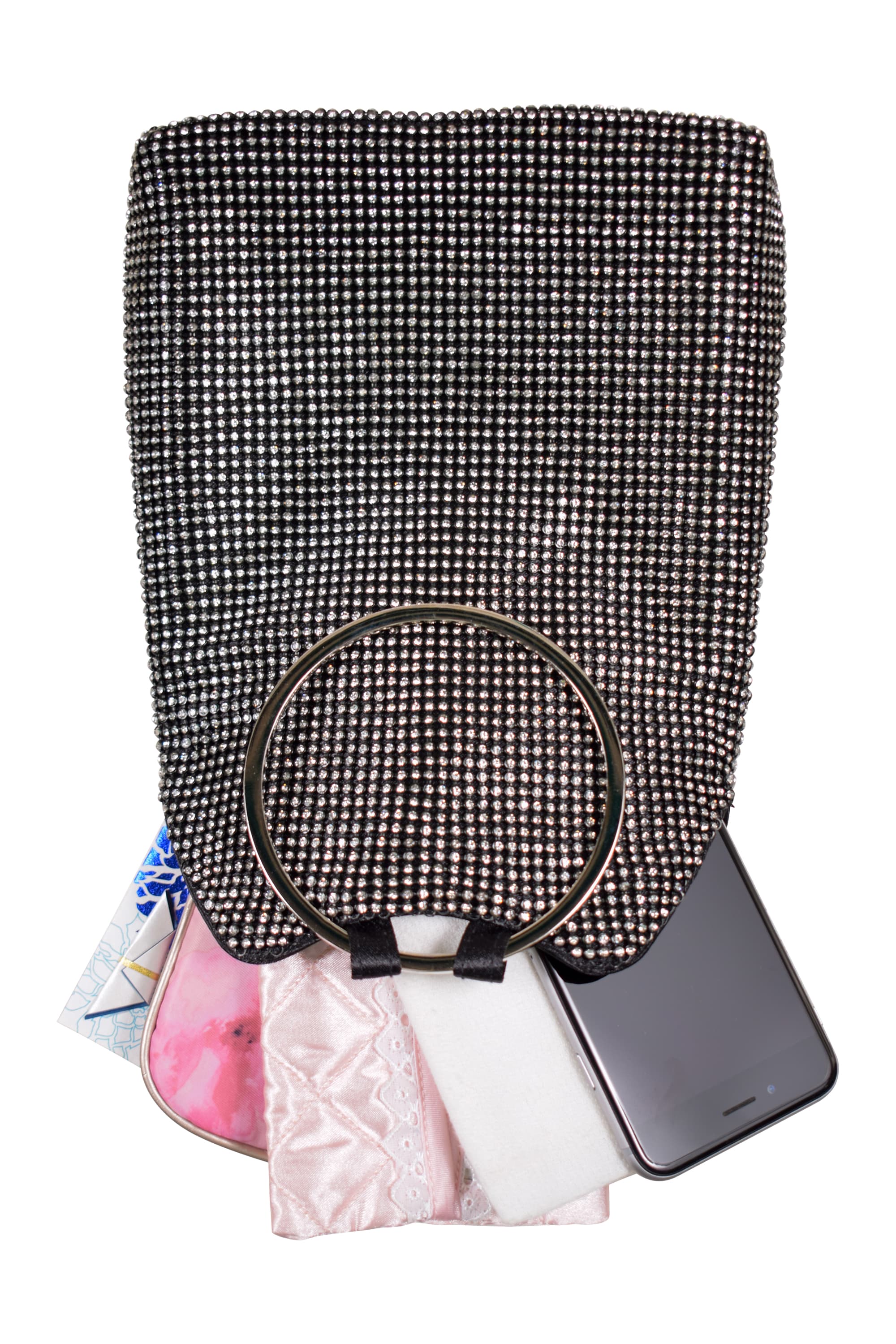 リングハンドルブラック×シルバーバッグ