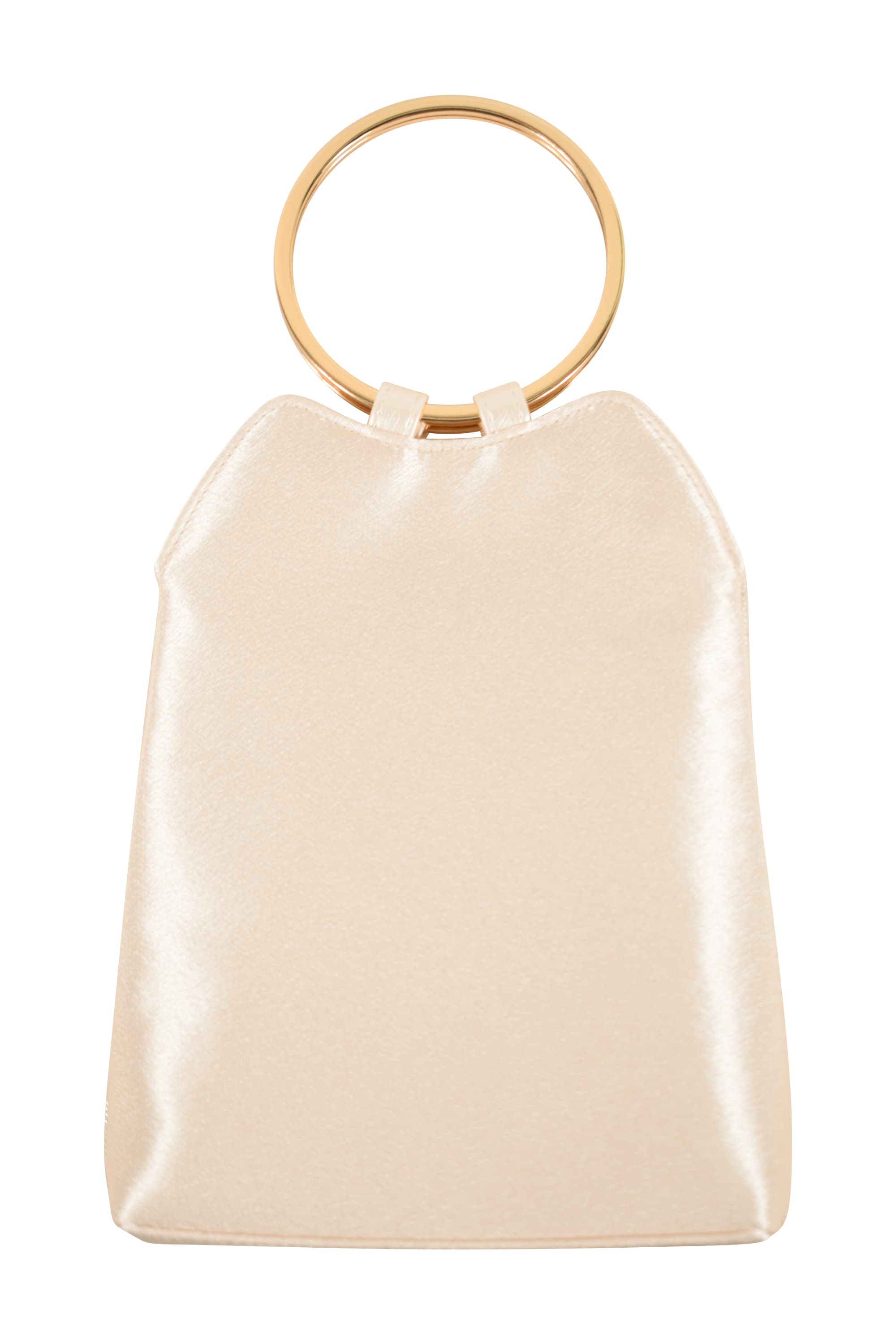 フラワービーズ刺繍ベージュバッグ