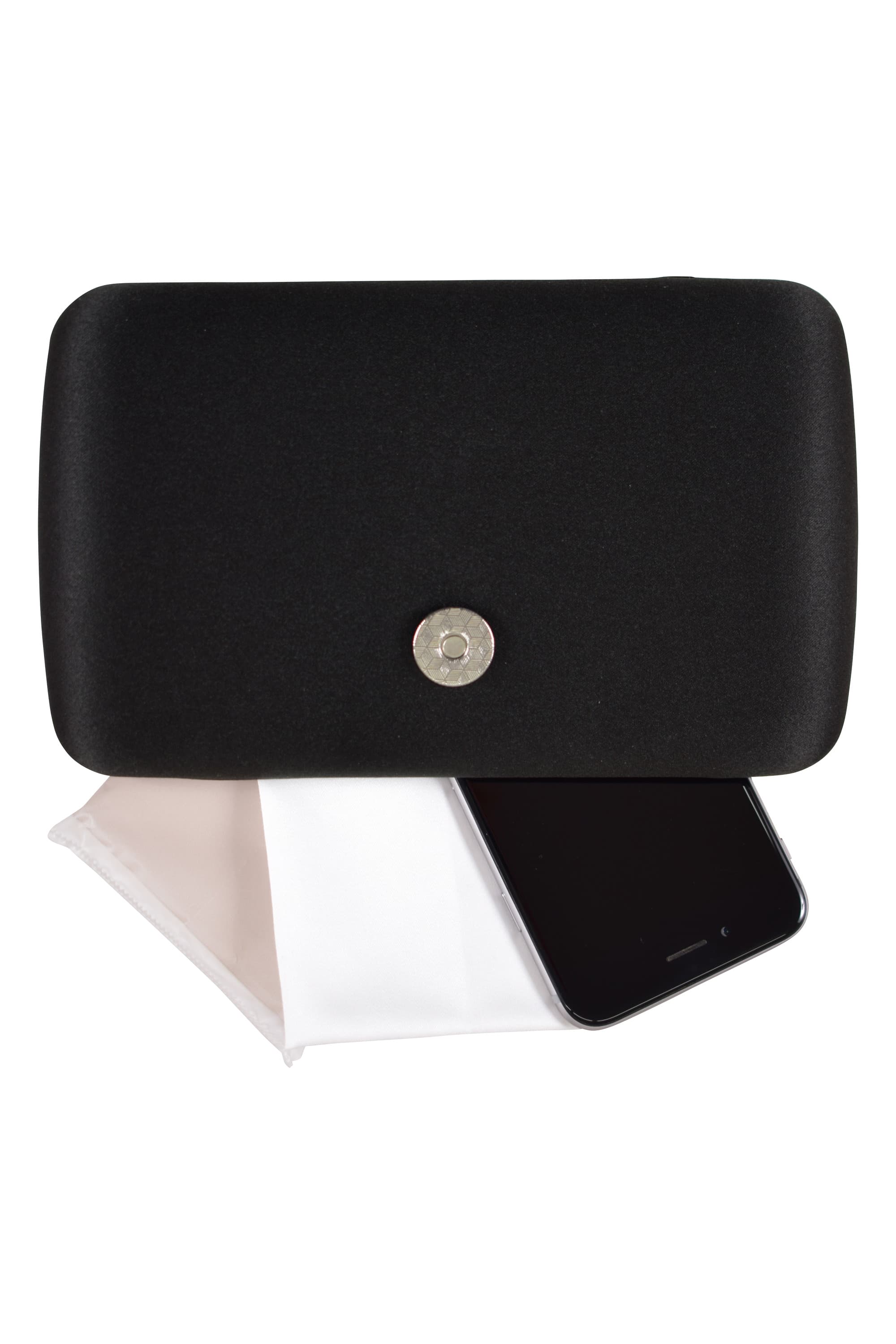 ビーズ刺繍ベルトブラックバッグ