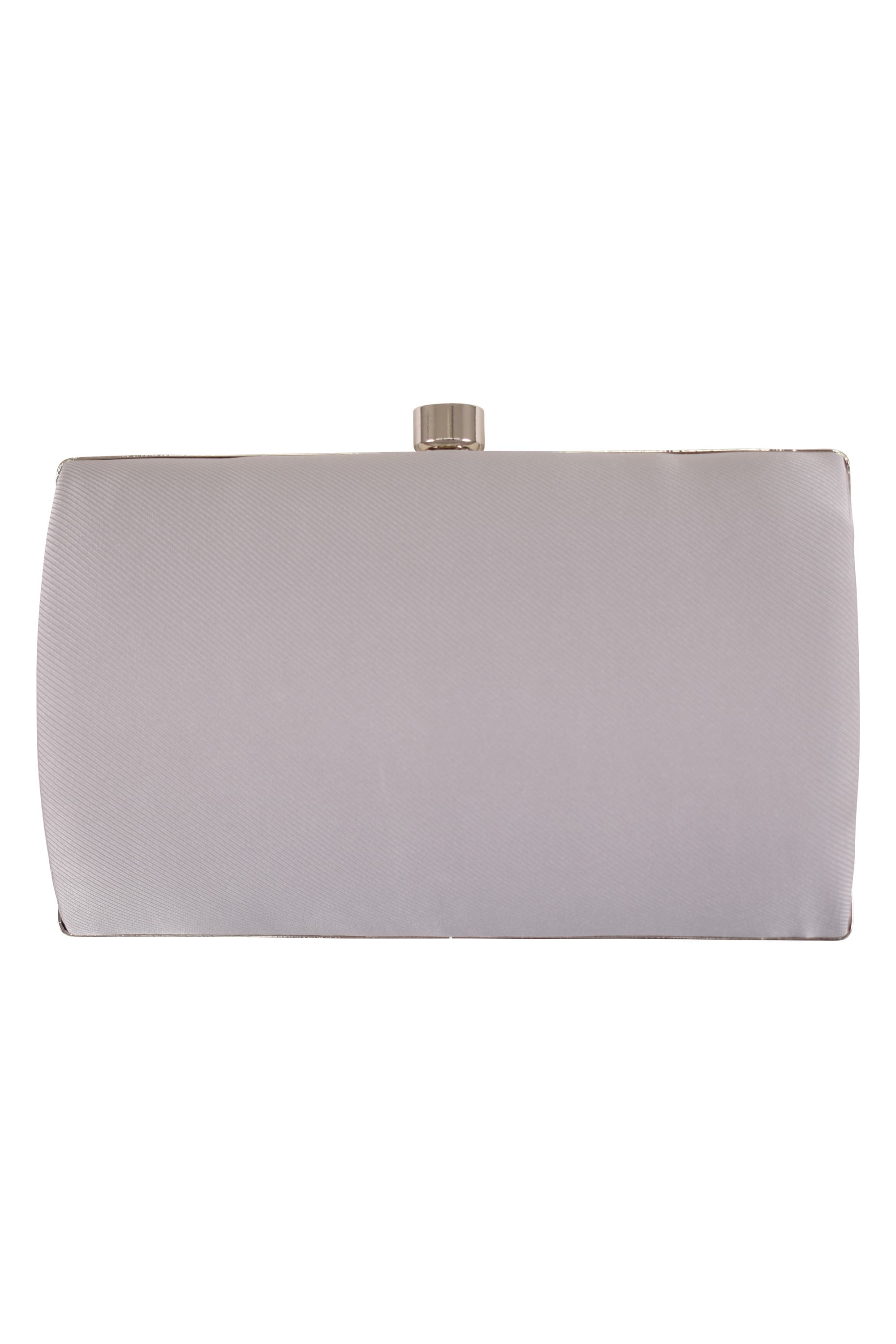 サテンクロス編みシルバーバッグ