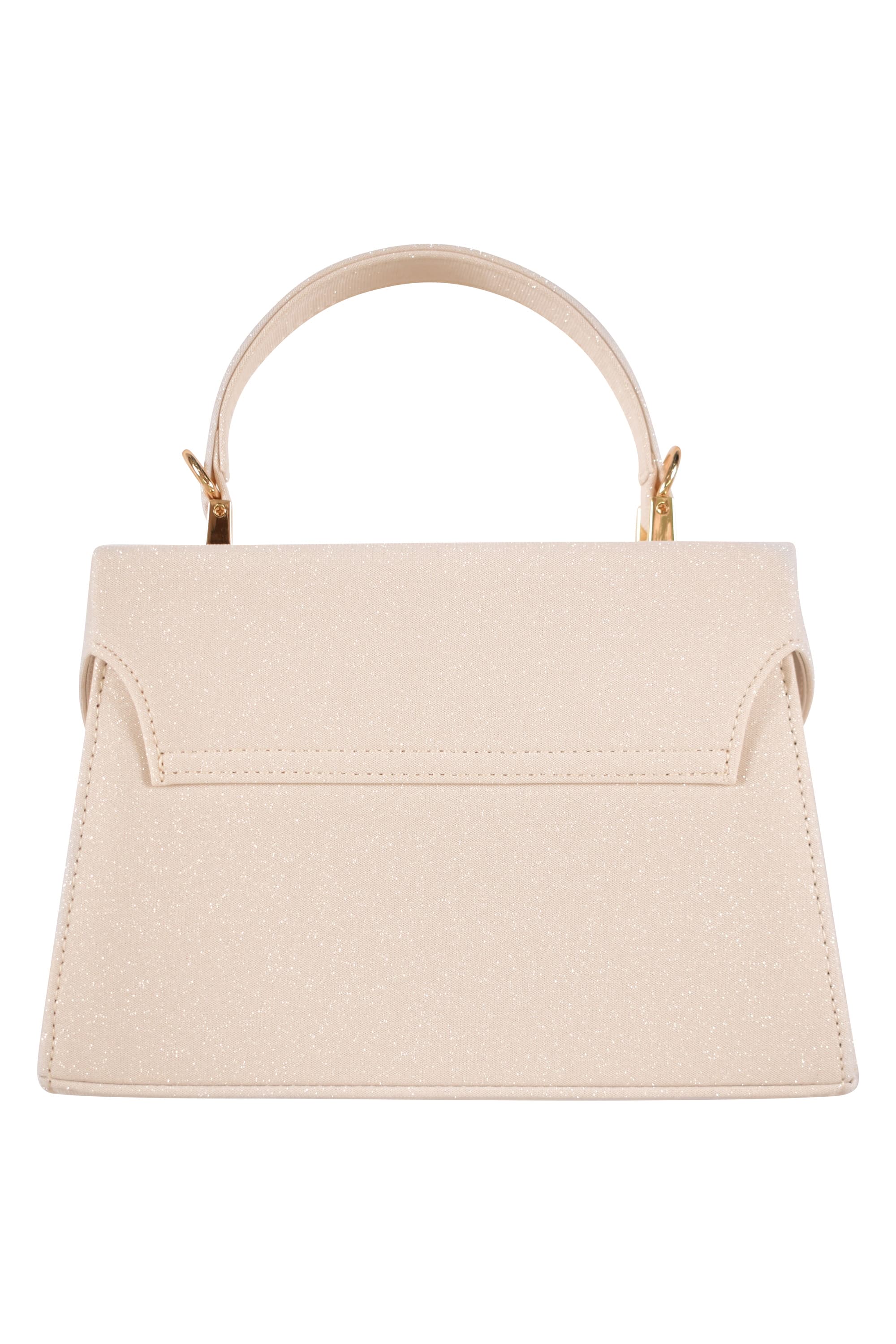 スクエア型ラメゴールドバッグ