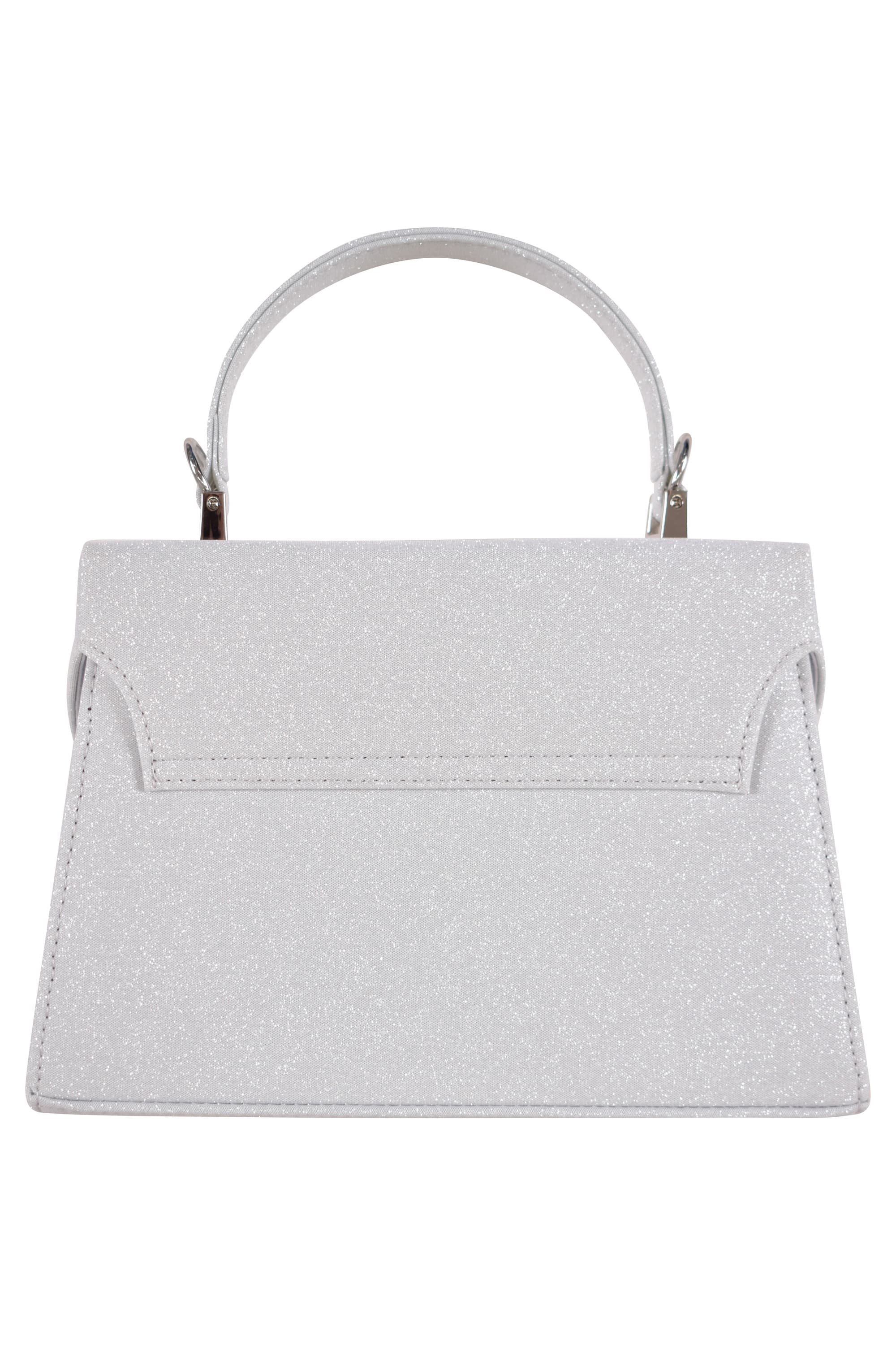 スクエア型ラメシルバーバッグ