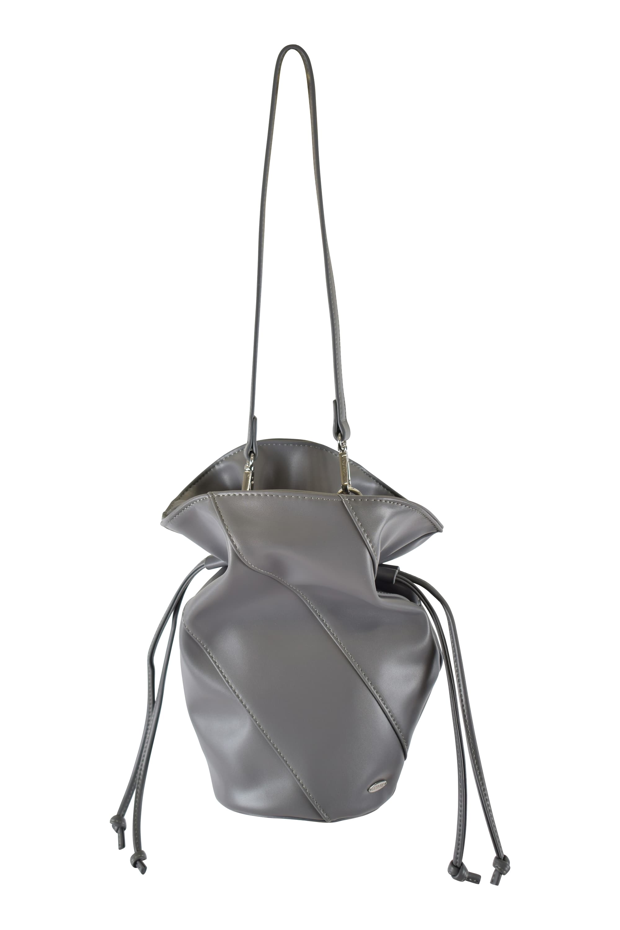 フラワーベースシェイプグレーバッグ