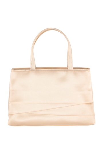 ジオメトリックタックベージュバッグ