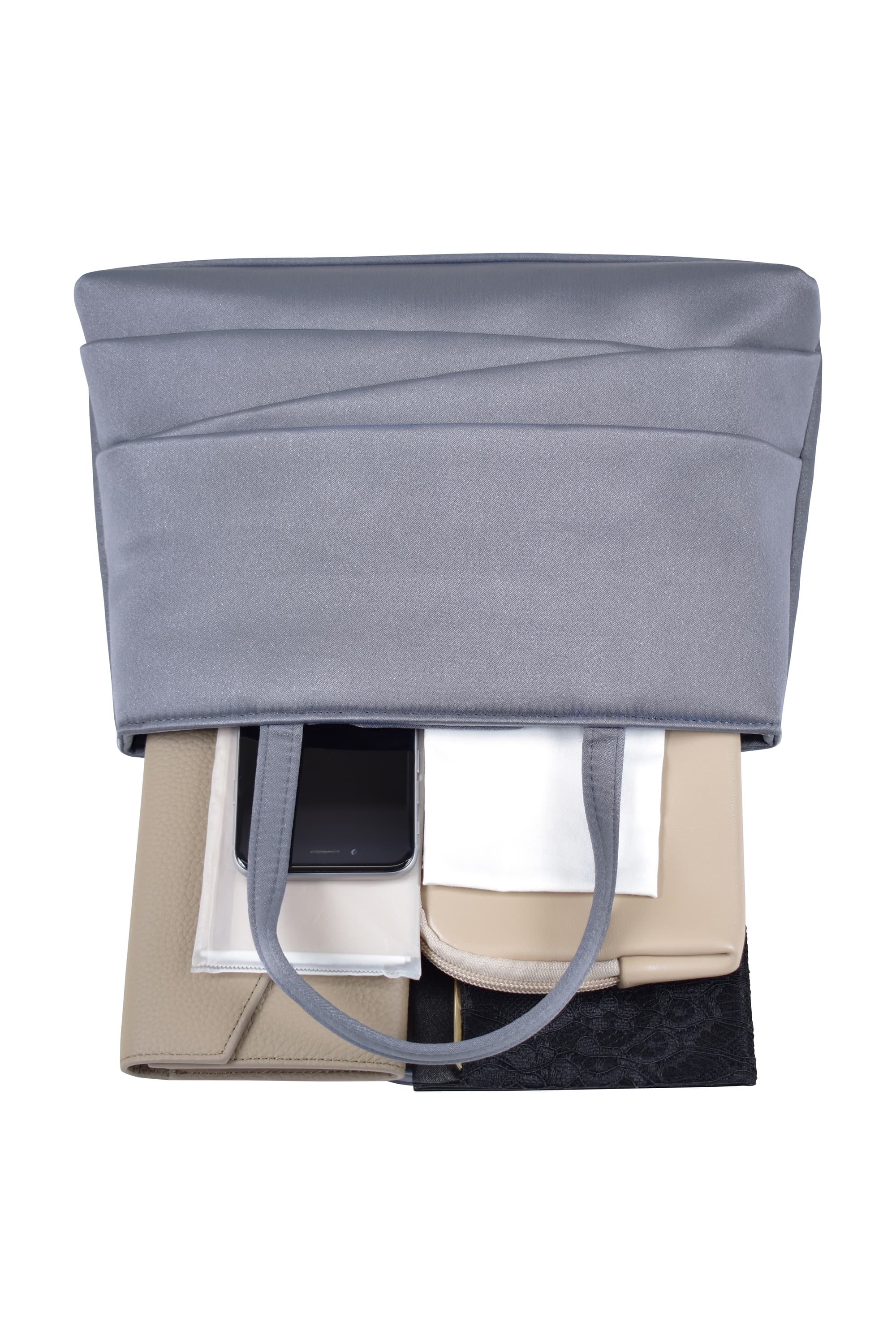 ジオメトリックタックグレーバッグ