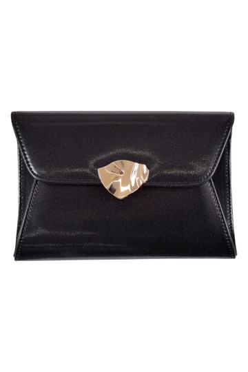 ニュアンスメタル&times;ラメエナメルブラックバッグ