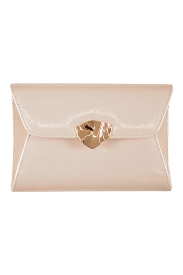 ニュアンスメタル&times;ラメエナメルアイボリーバッグ