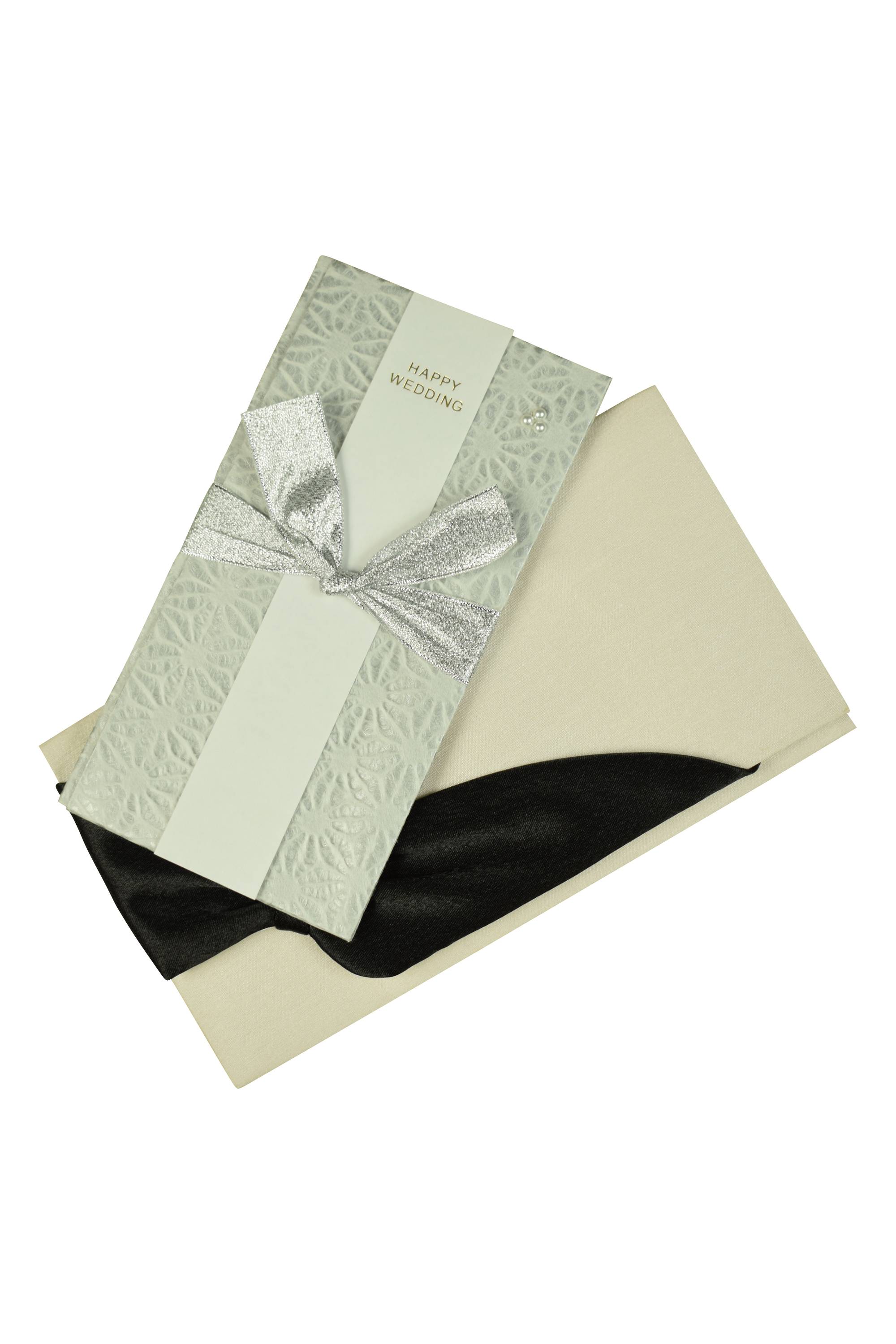 ブラックリボン×アイボリー袱紗