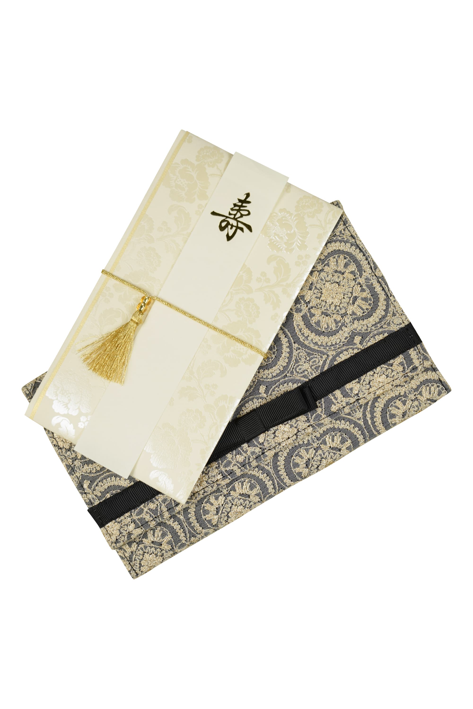 マグネット付きレースゴールド×ブラック袱紗