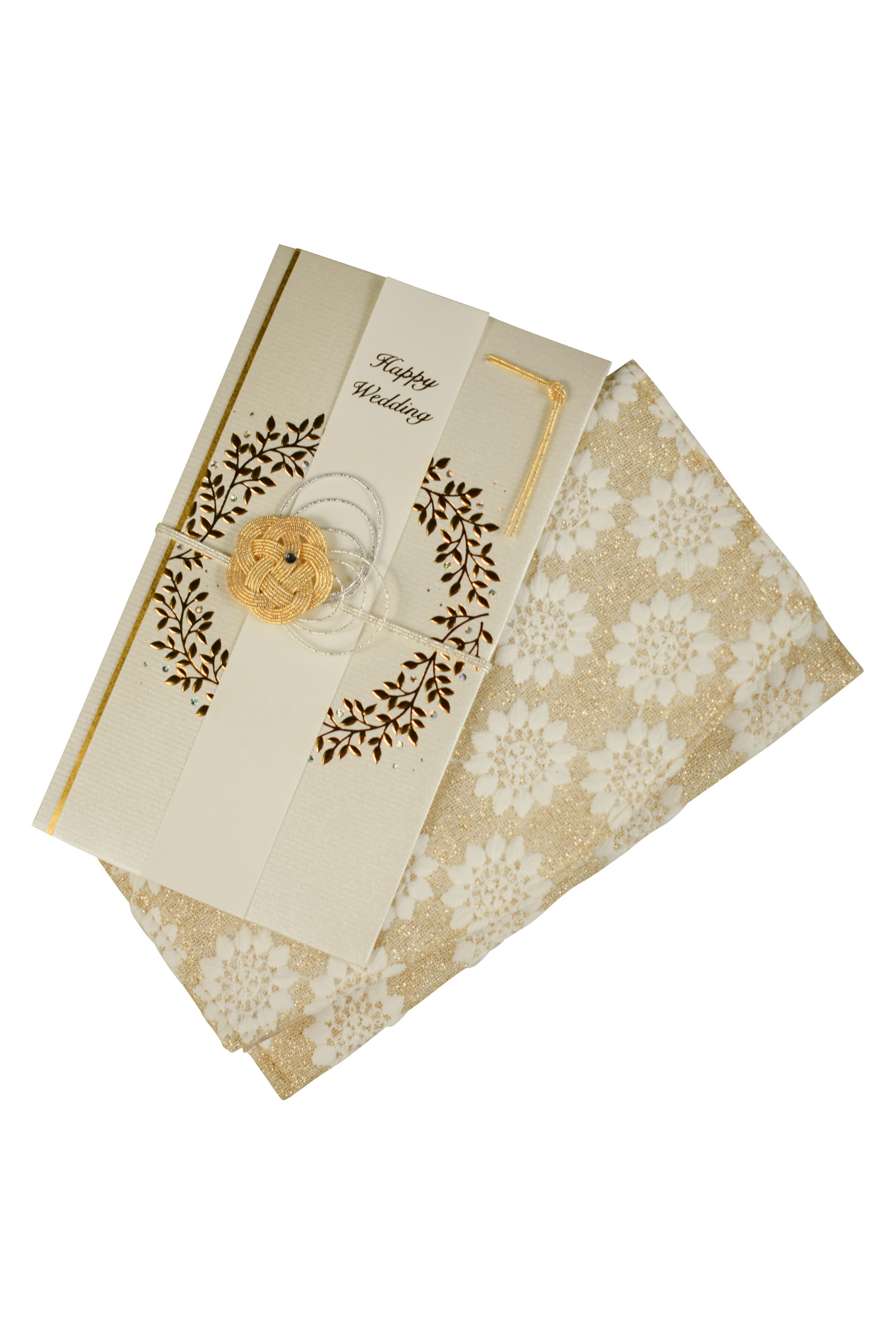 フラワー刺繍ラメゴールド袱紗