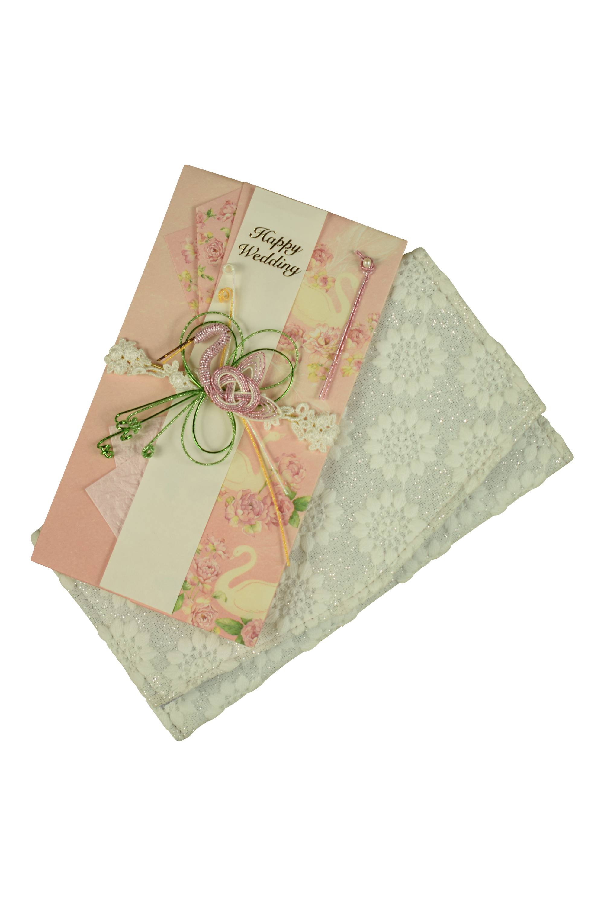 フラワー刺繍ラメシルバー袱紗