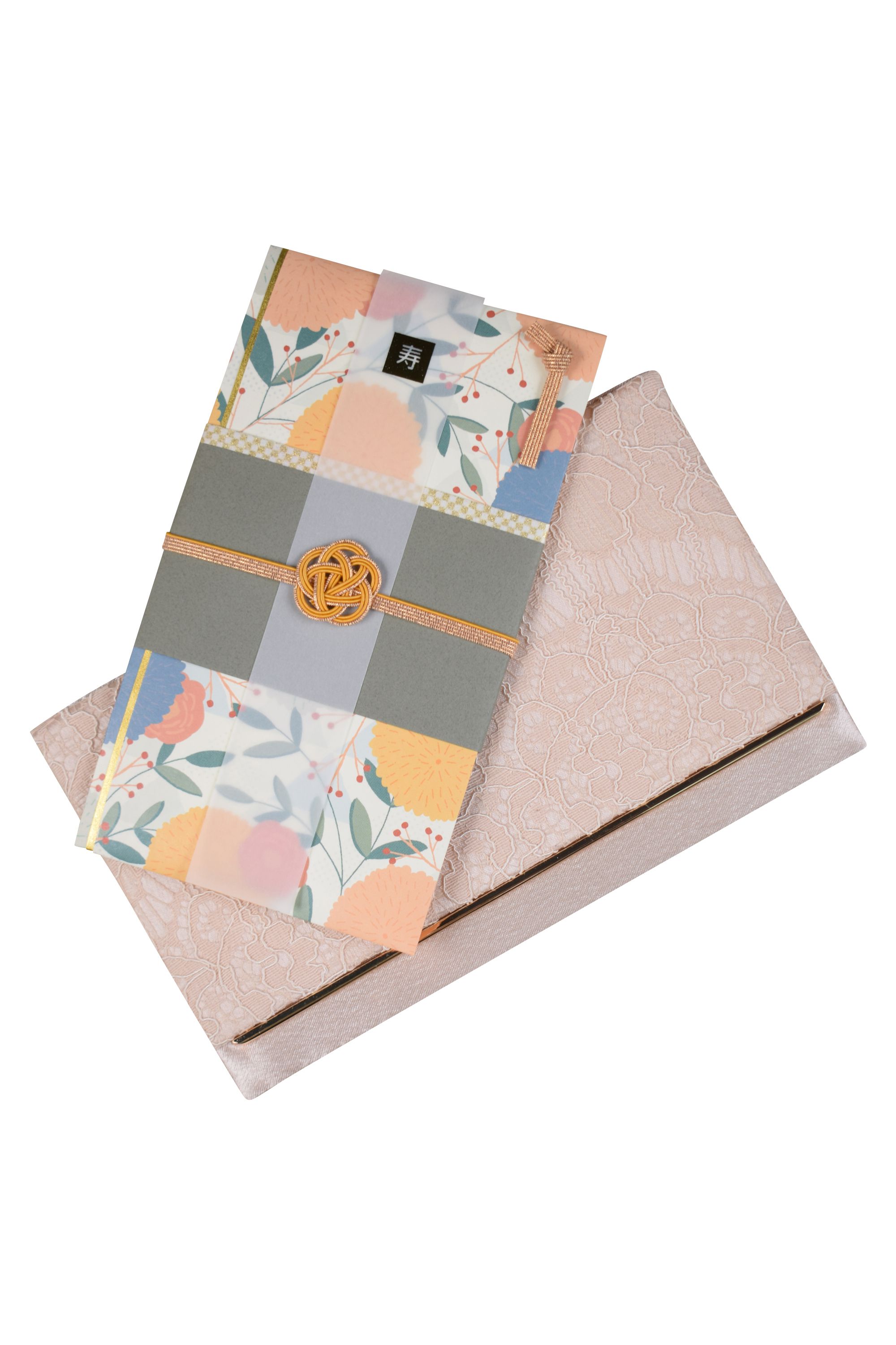 レース×サテンモーブシャンパン袱紗