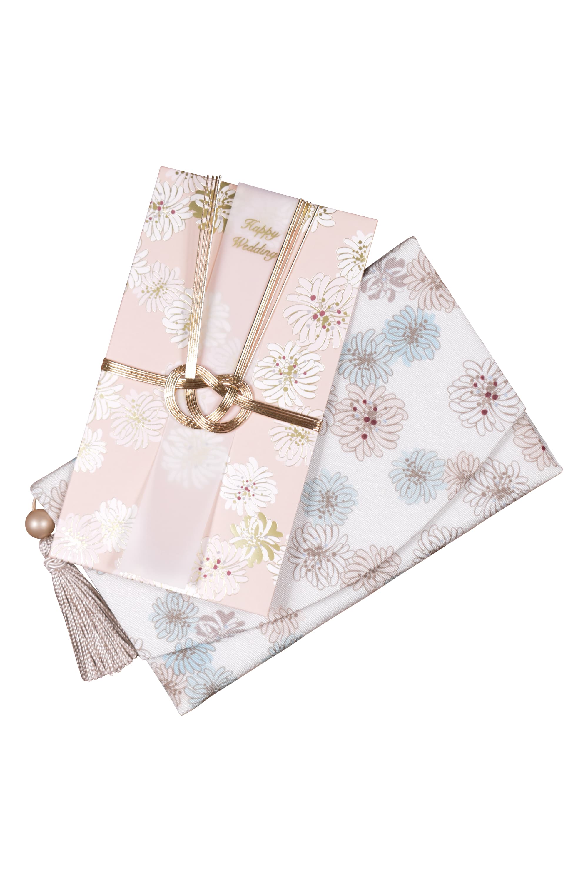 クリザンテーム柄ホワイト袱紗