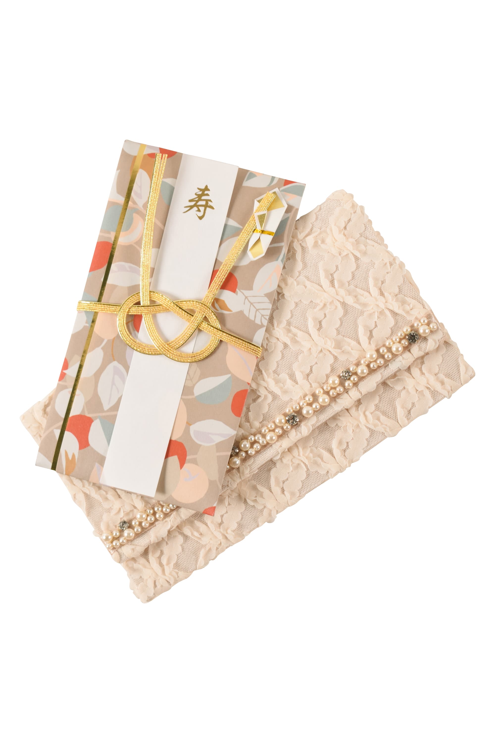 チュールレースベージュ袱紗