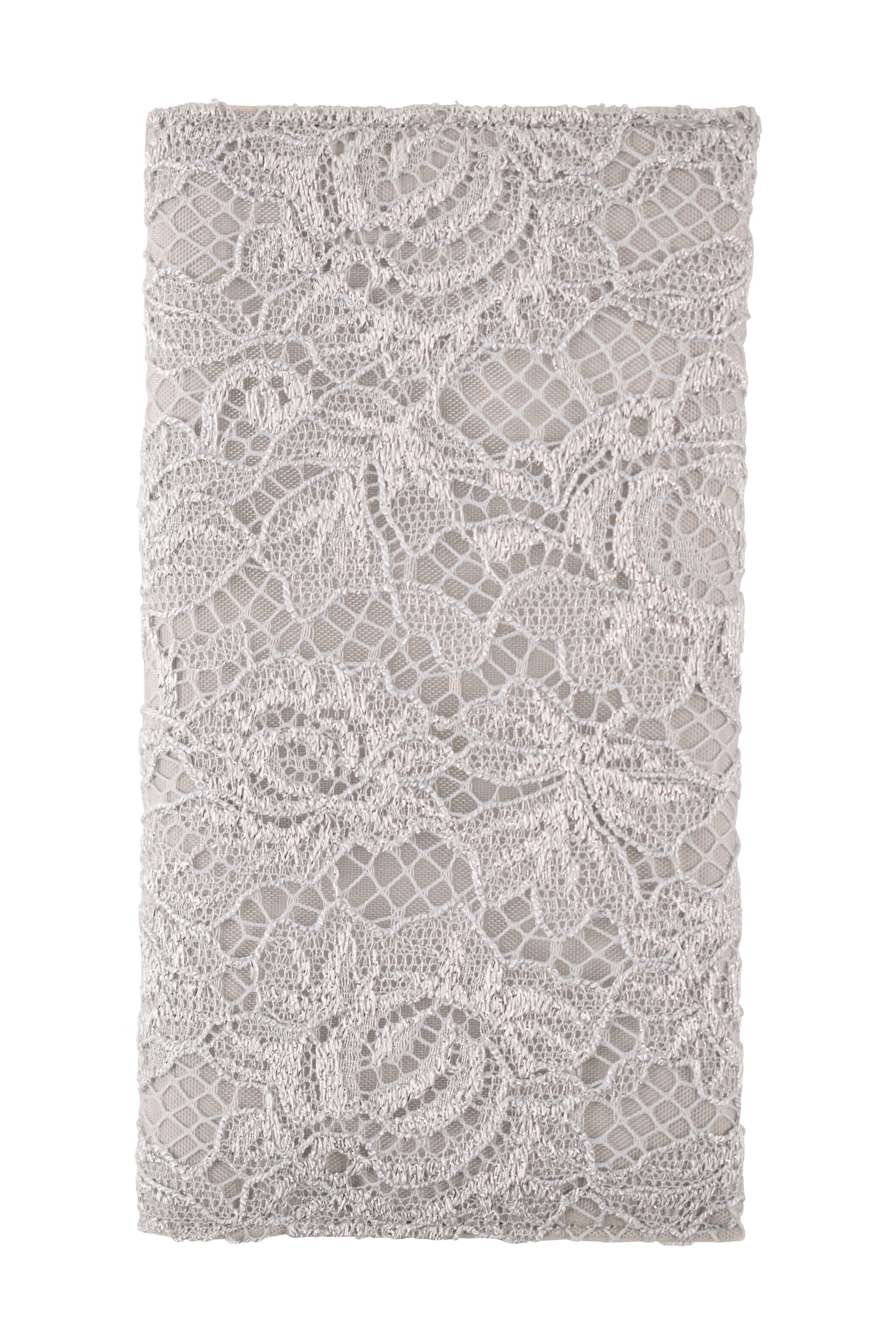 立体コードレースシルバー袱紗