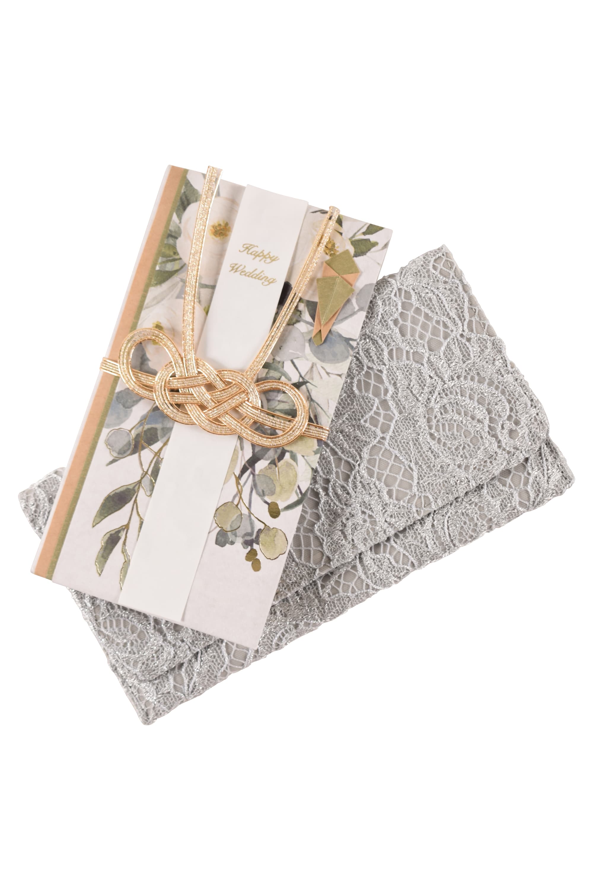 立体コードレースシルバー袱紗