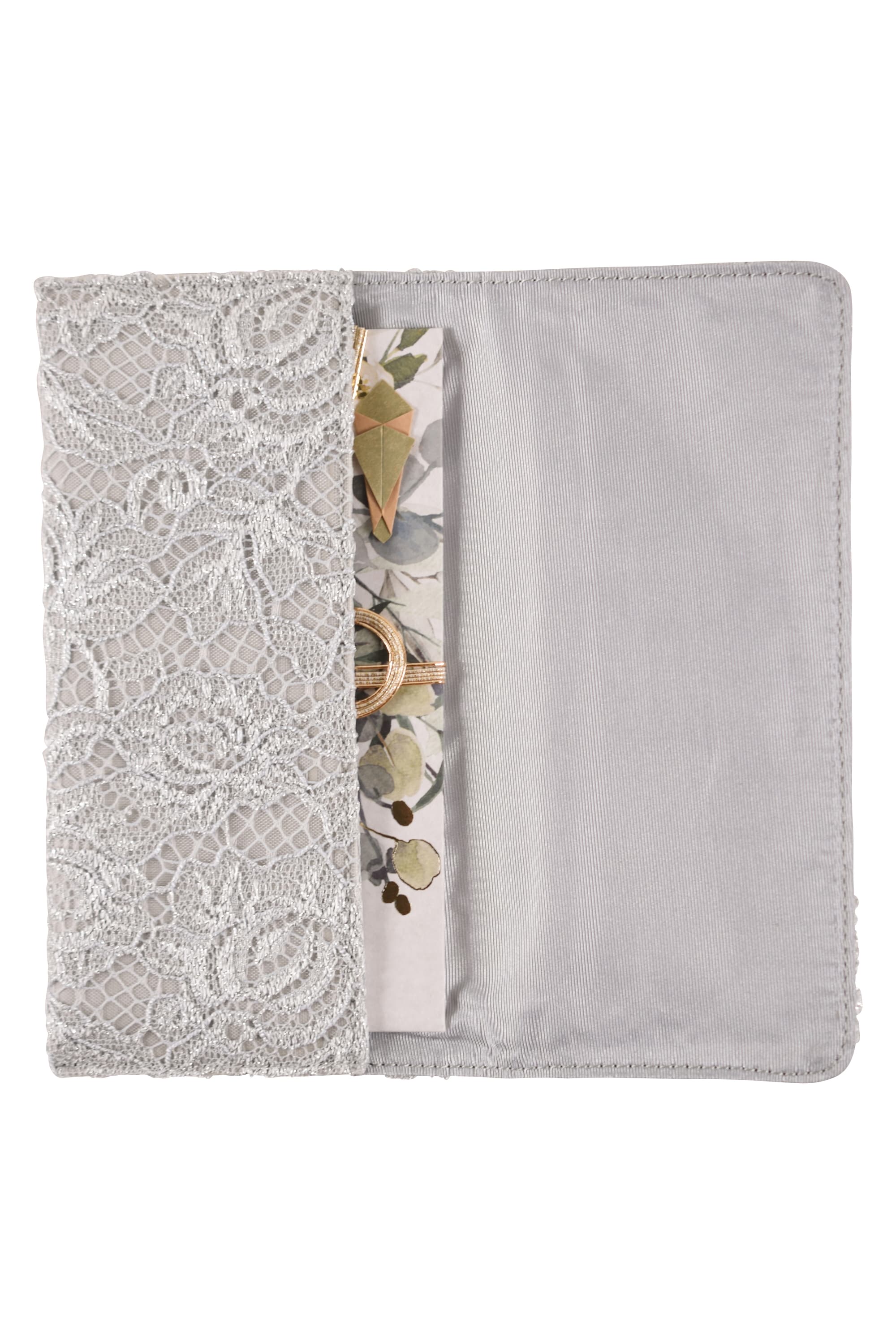 立体コードレースシルバー袱紗