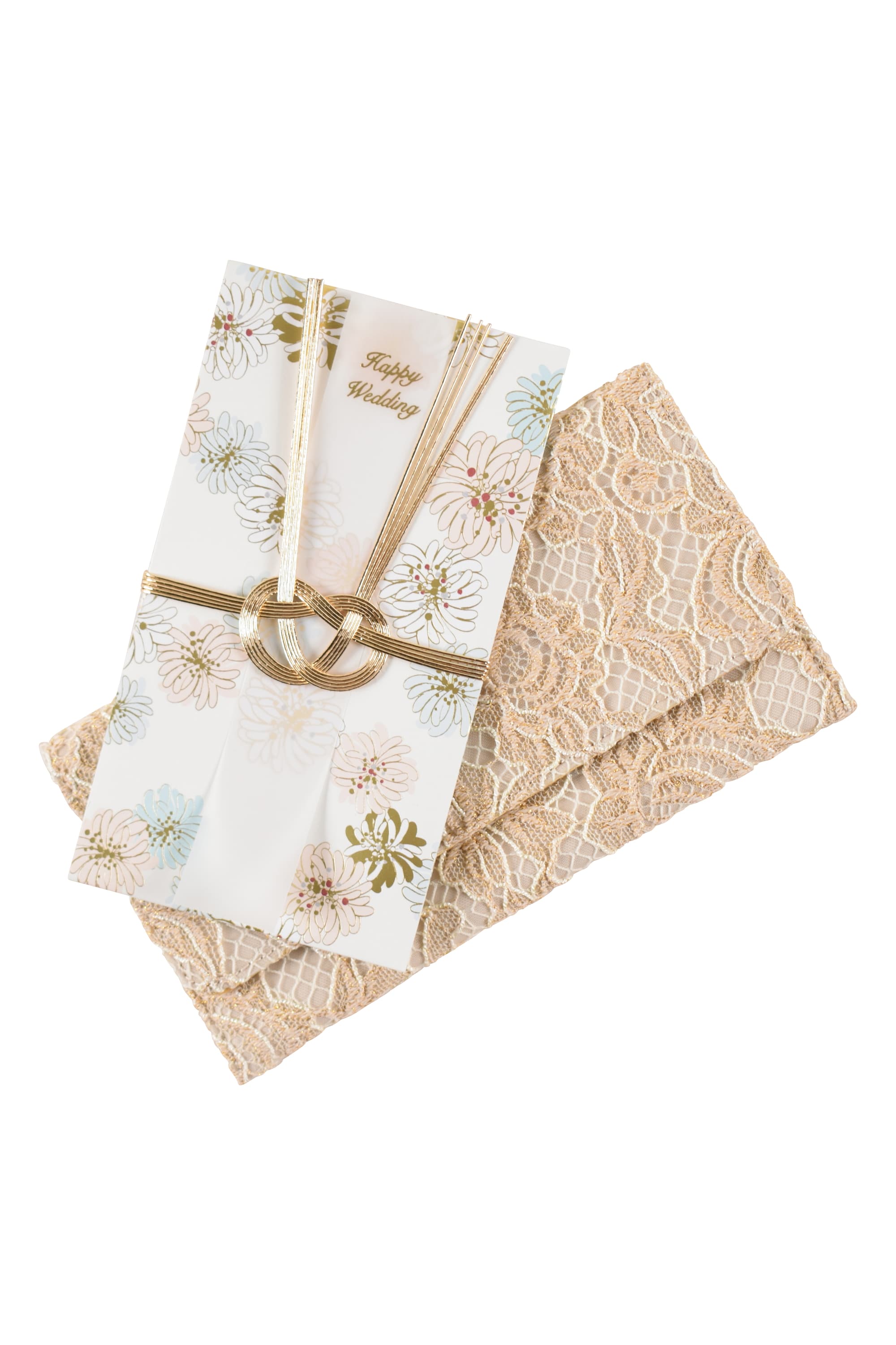 立体コードレースゴールド袱紗